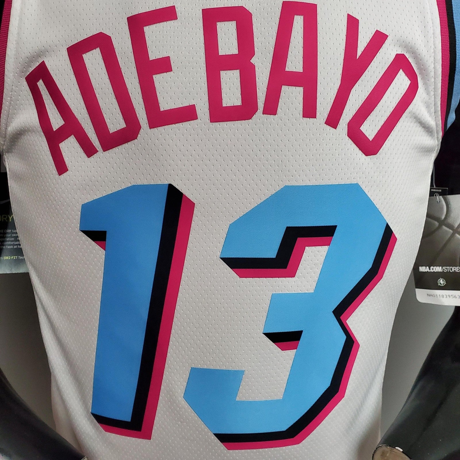 Adebayo#13 Miami Heat V Neck White Nba Jersey Nike Connect Recognition