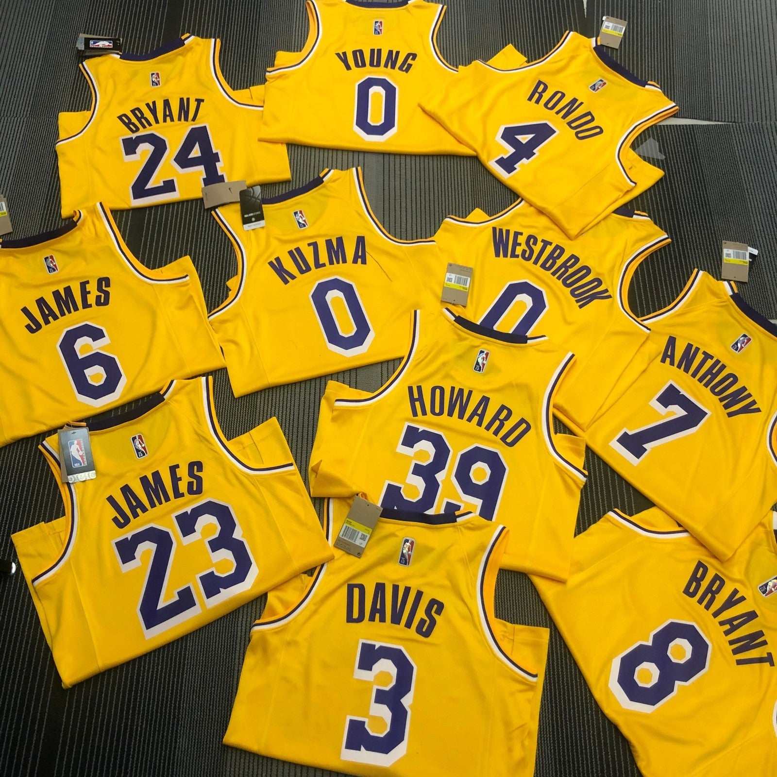 75th Anniversary Lakers Yellow Nba Jersey