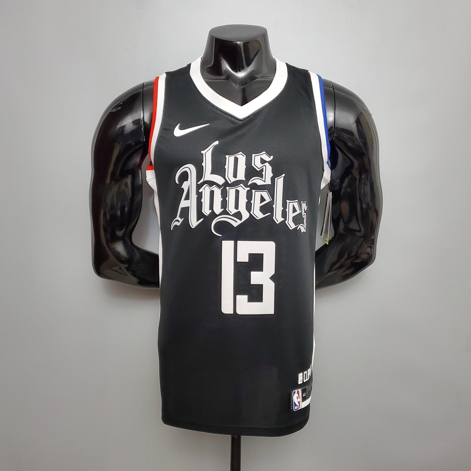 New George #13 Los Angeles Clippers Black Nba Jersey