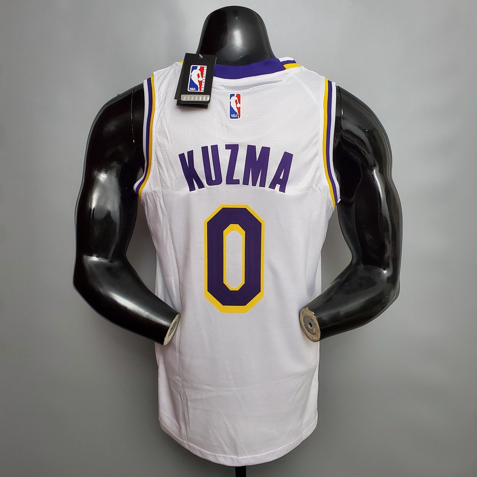 Kuzma #0 Lakers Round Neck White Nba Jersey Nike Connect Recognition