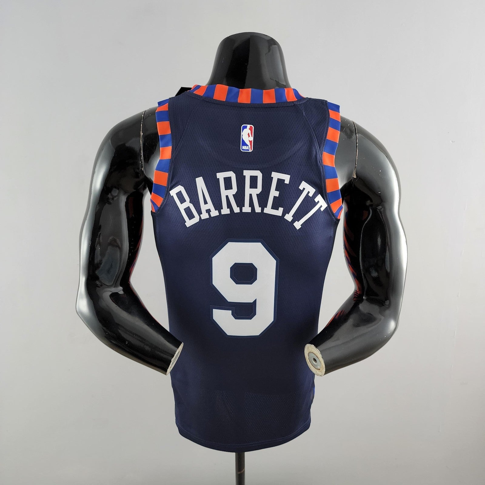 New York Knicks Barrett #9 Striped Nba Jersey