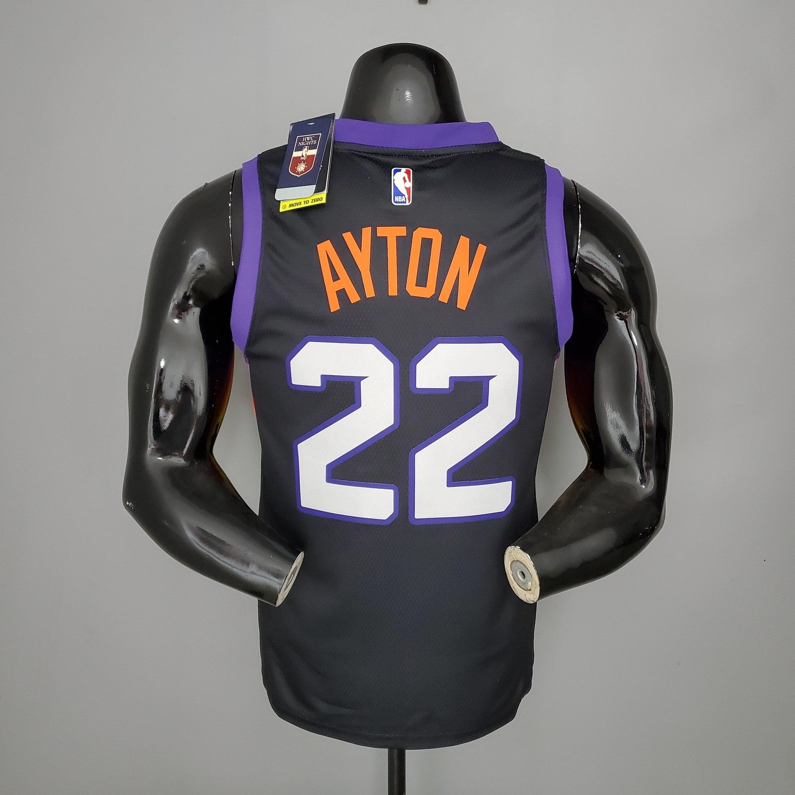 New Ayton#22 Suns City Edition Black Nba Jersey