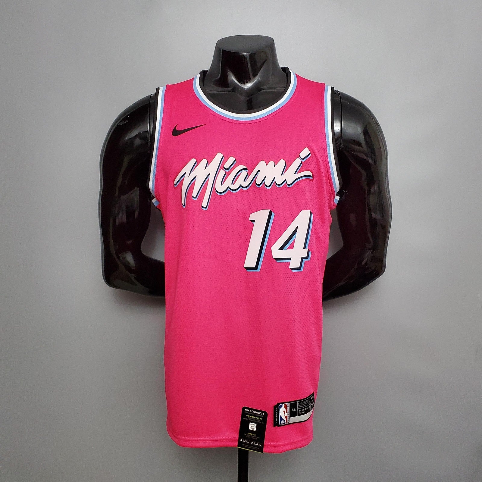 Herro#14 Miami Heat V Neck Pink Nba Jersey Nike Connect Recognition