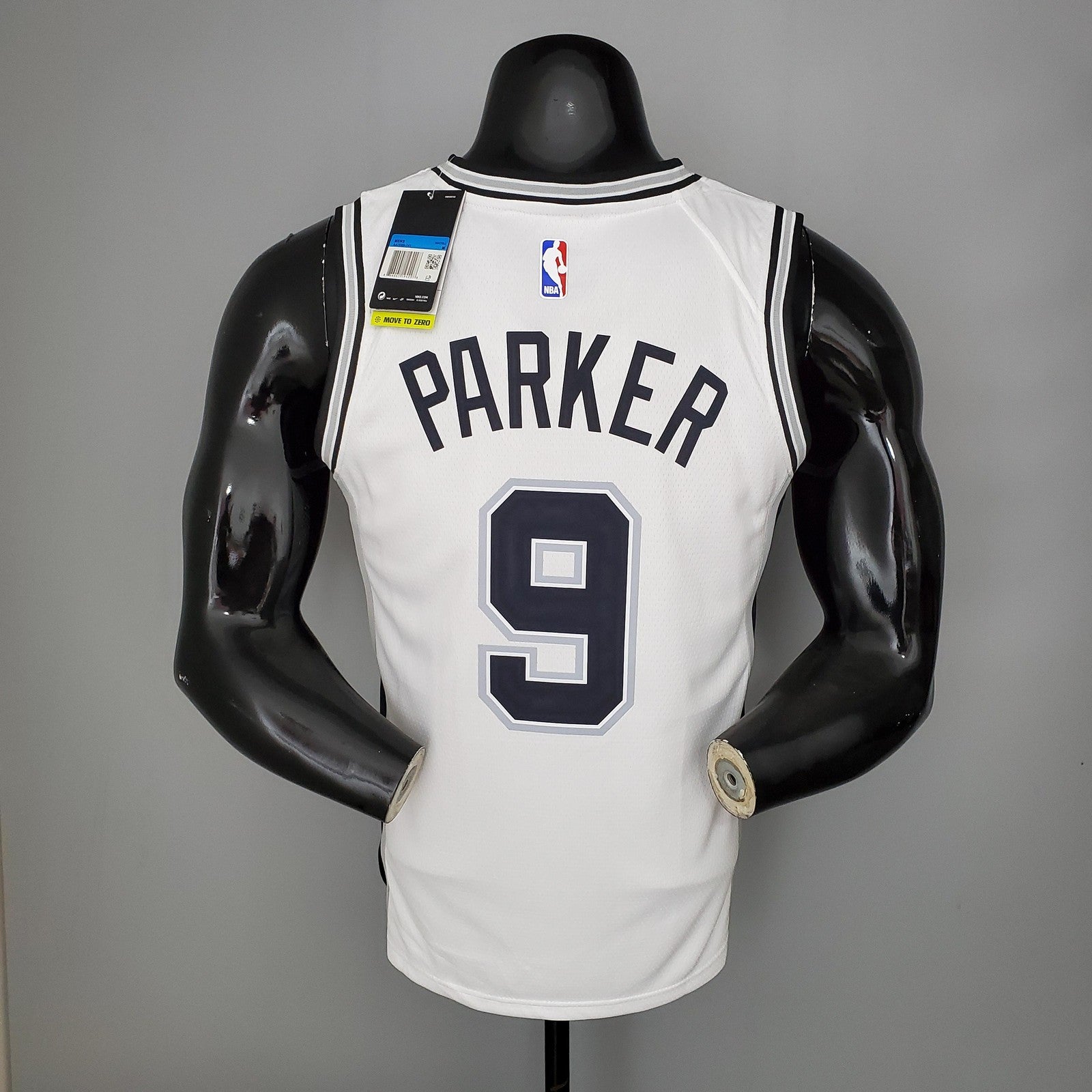 Parker#9 Spurs White Nba Jersey