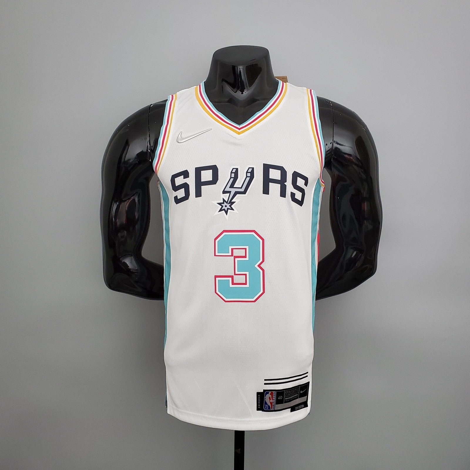 2022 Season Johnson #3 Spurs City Edition White Nba Jersey