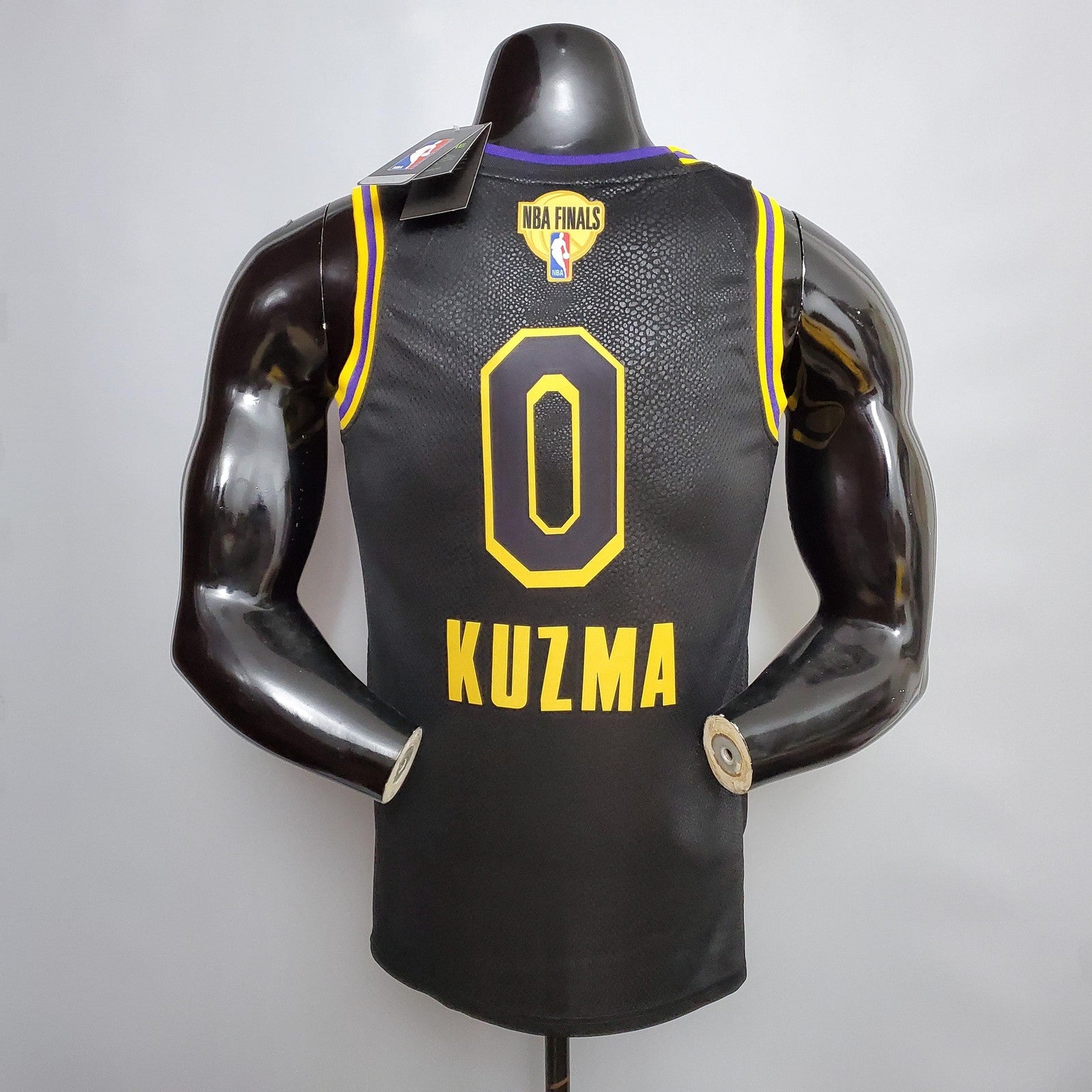 New Kuzma #0 Los Angeles Lakers Black Nba Jersey Nike Connect Recognition