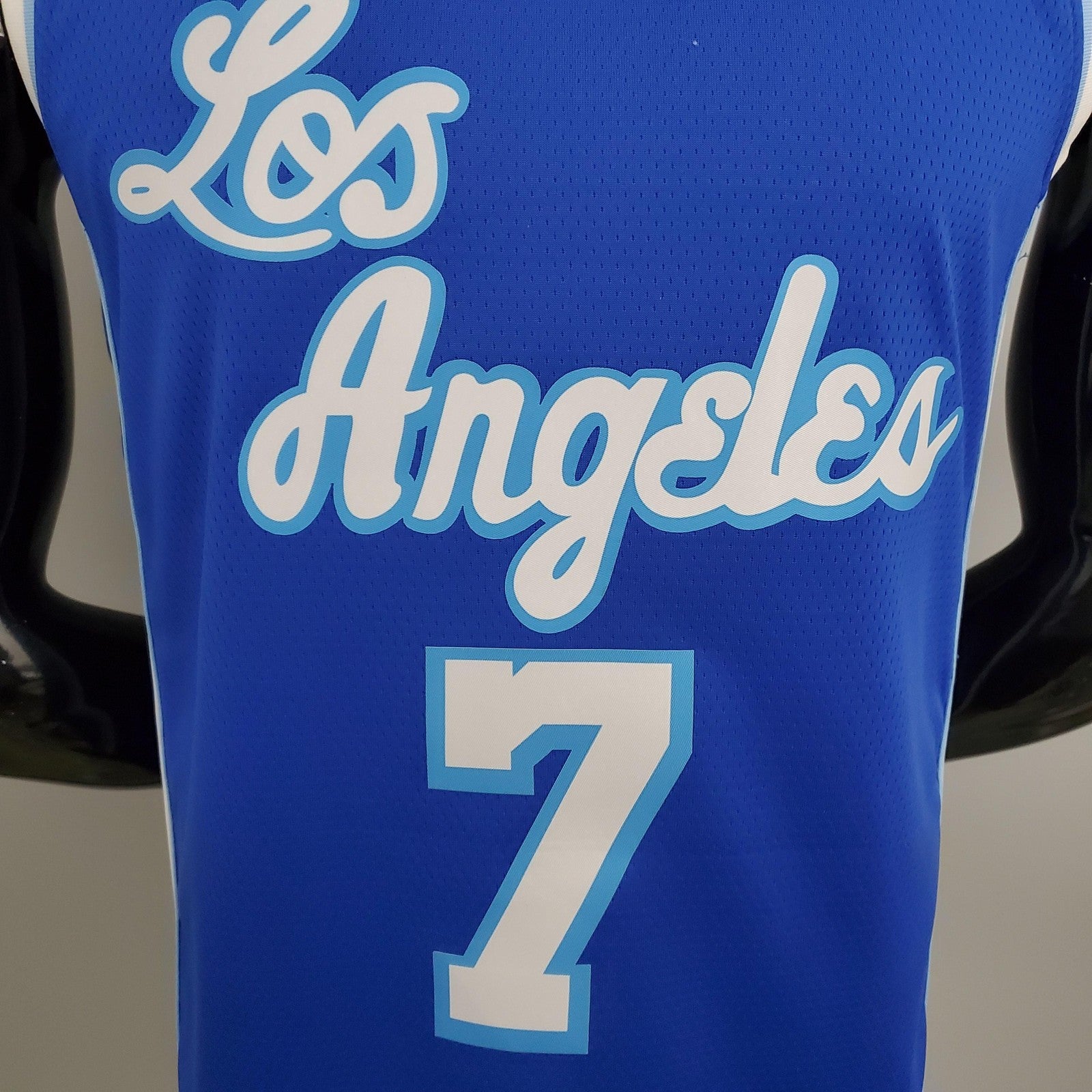 Los Angeles Lakers Anthony#7 Latin Night (high Head) Blue Nba Jersey