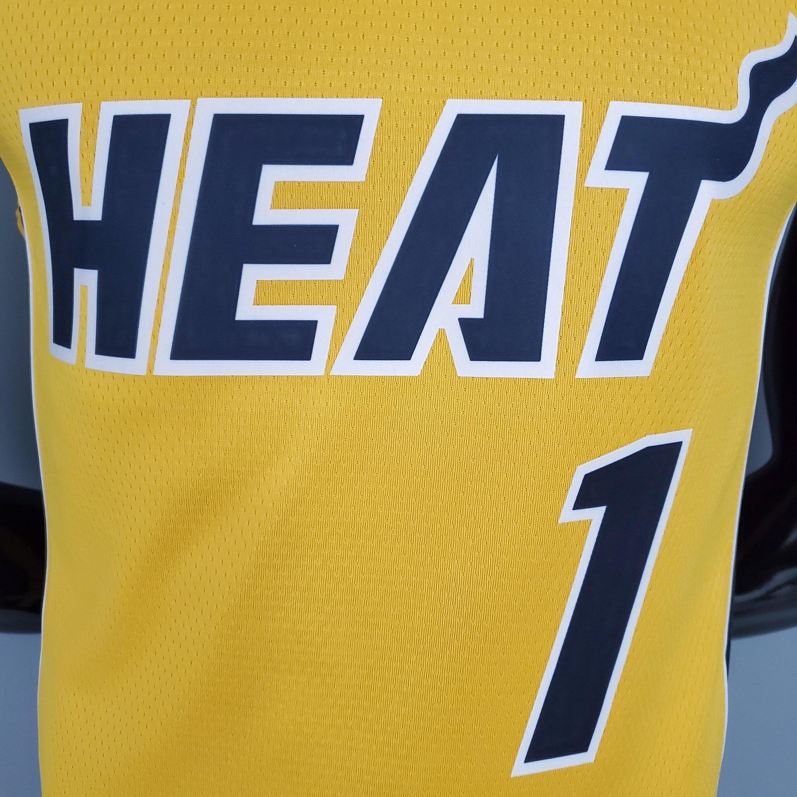 2021 Bosh#1 Heat Bonus Edition Yellow Nba Jersey