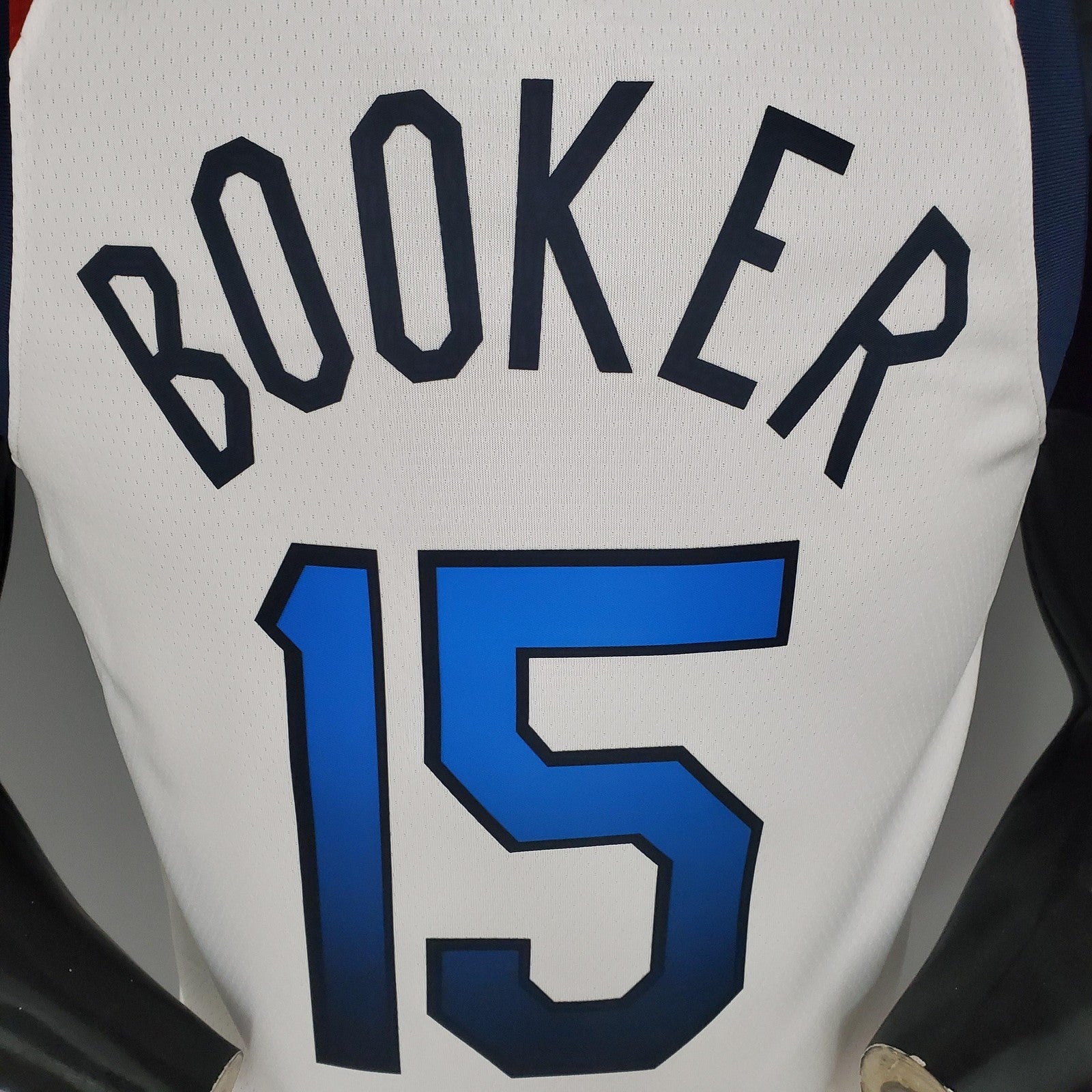 2021 Olympics Booker#15 Usa Team Usa White Red Nba Jersey