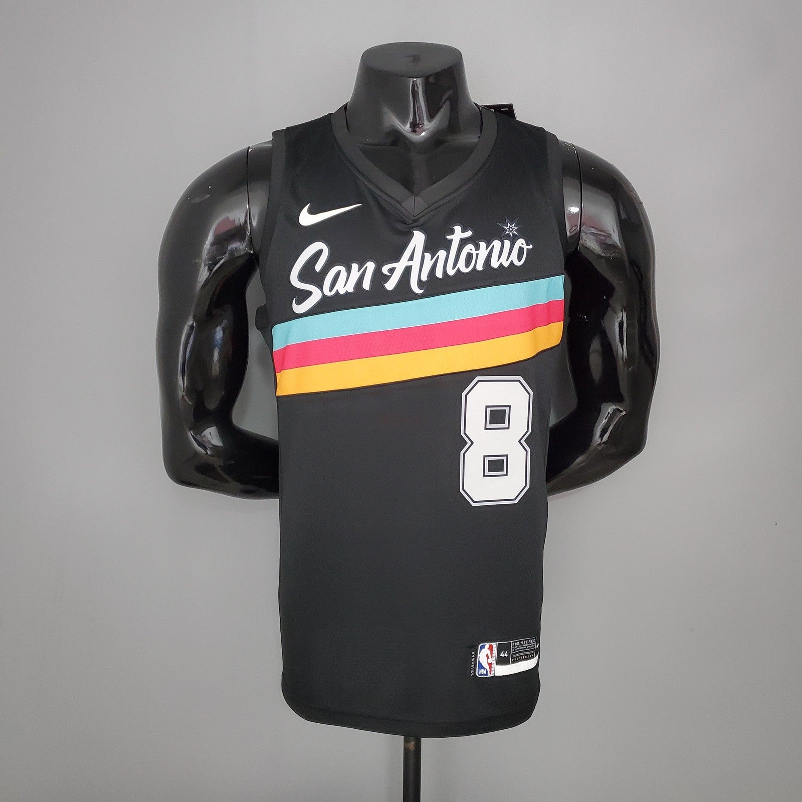 New Mills#8 Season Spurs City Edition Black Nba Jersey