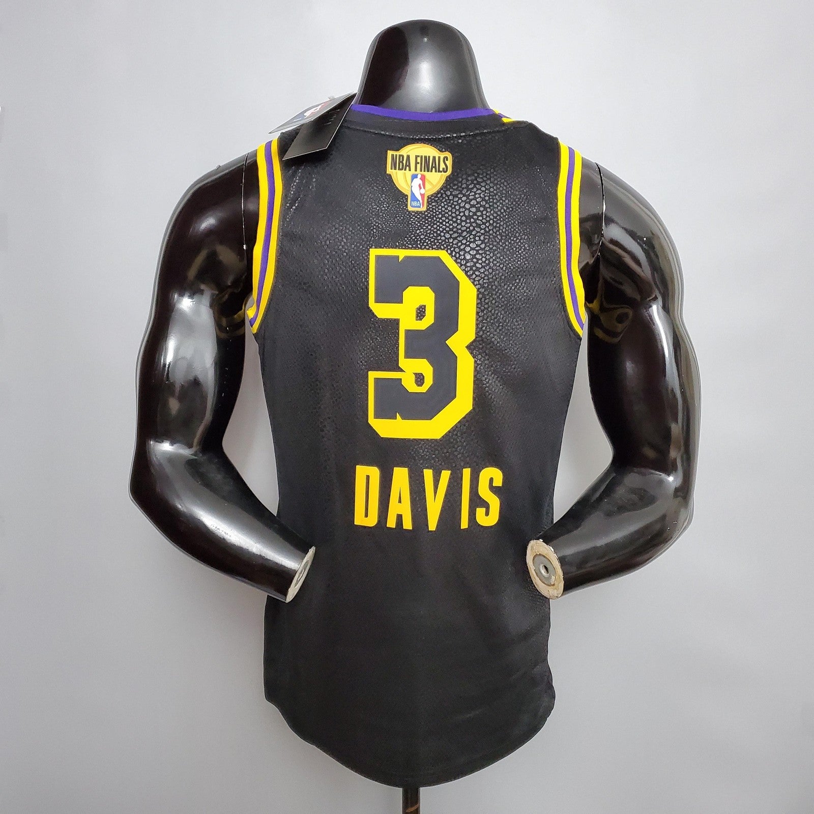 New Davis #3 Los Angeles Lakers Black Nba Jersey Nike Connect Recognition