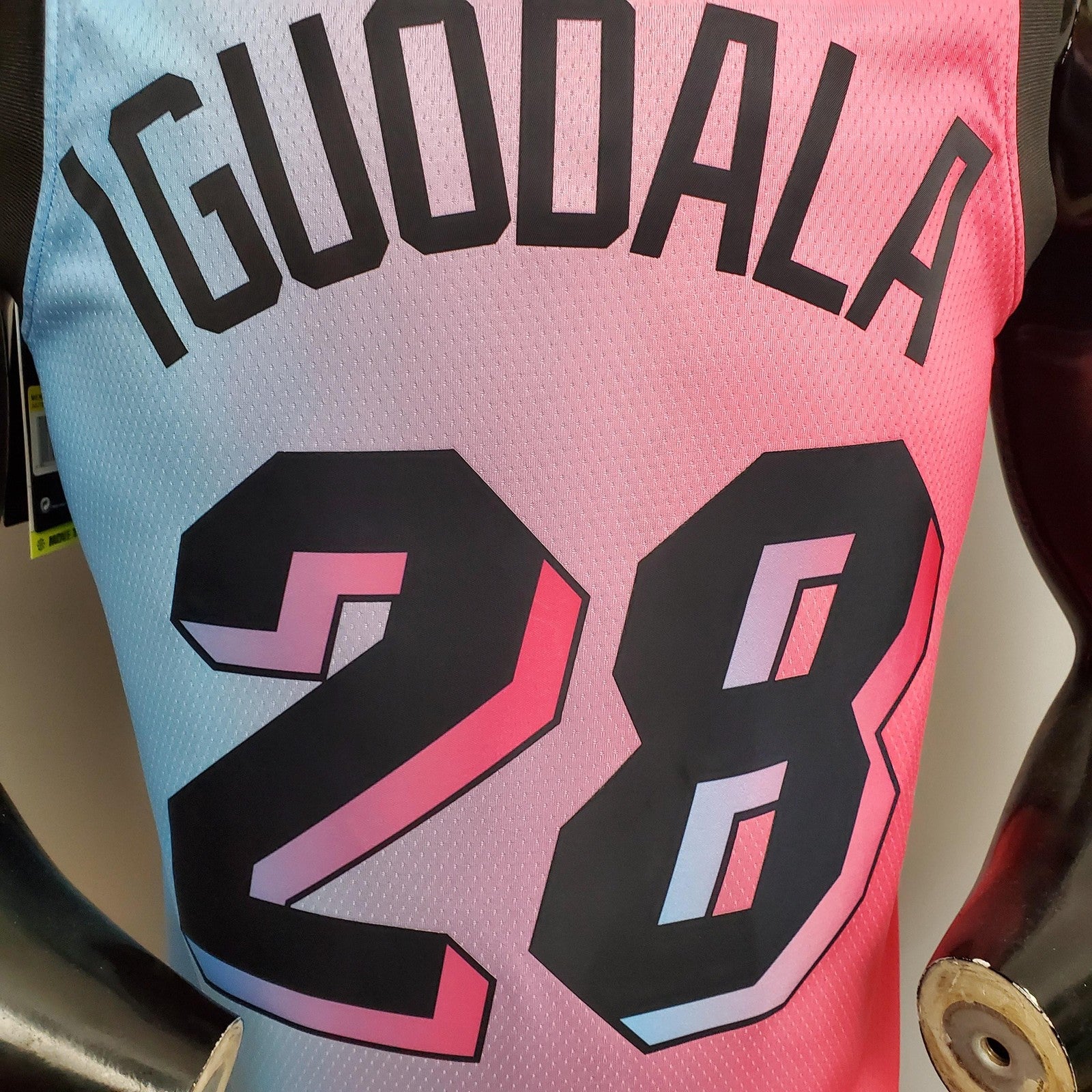 New Miami Heat Iguodala#28 City Edition Pink Blue Gradient Color (support Customization) 2