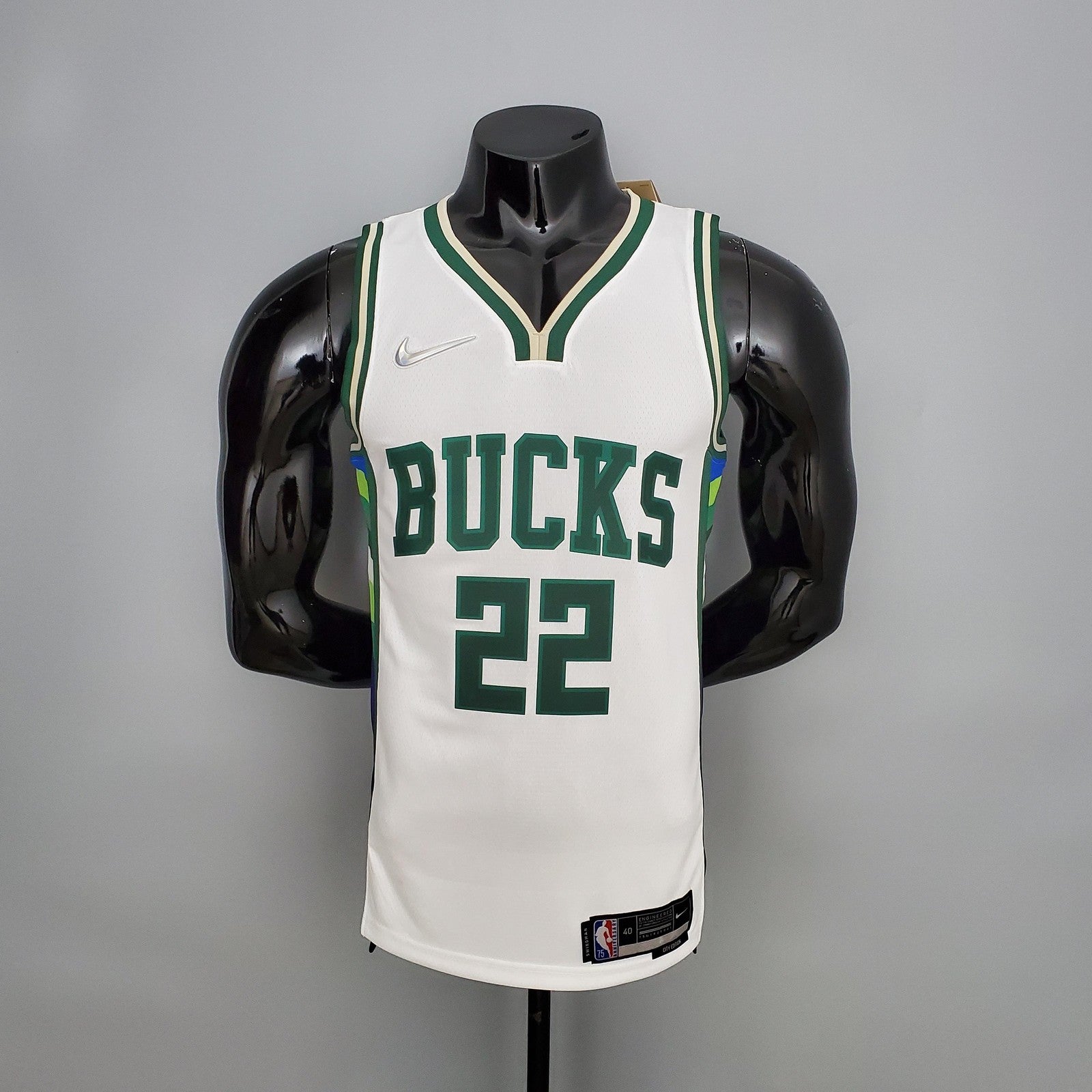 2022 Middleton #22 Bucks White Nba Jersey