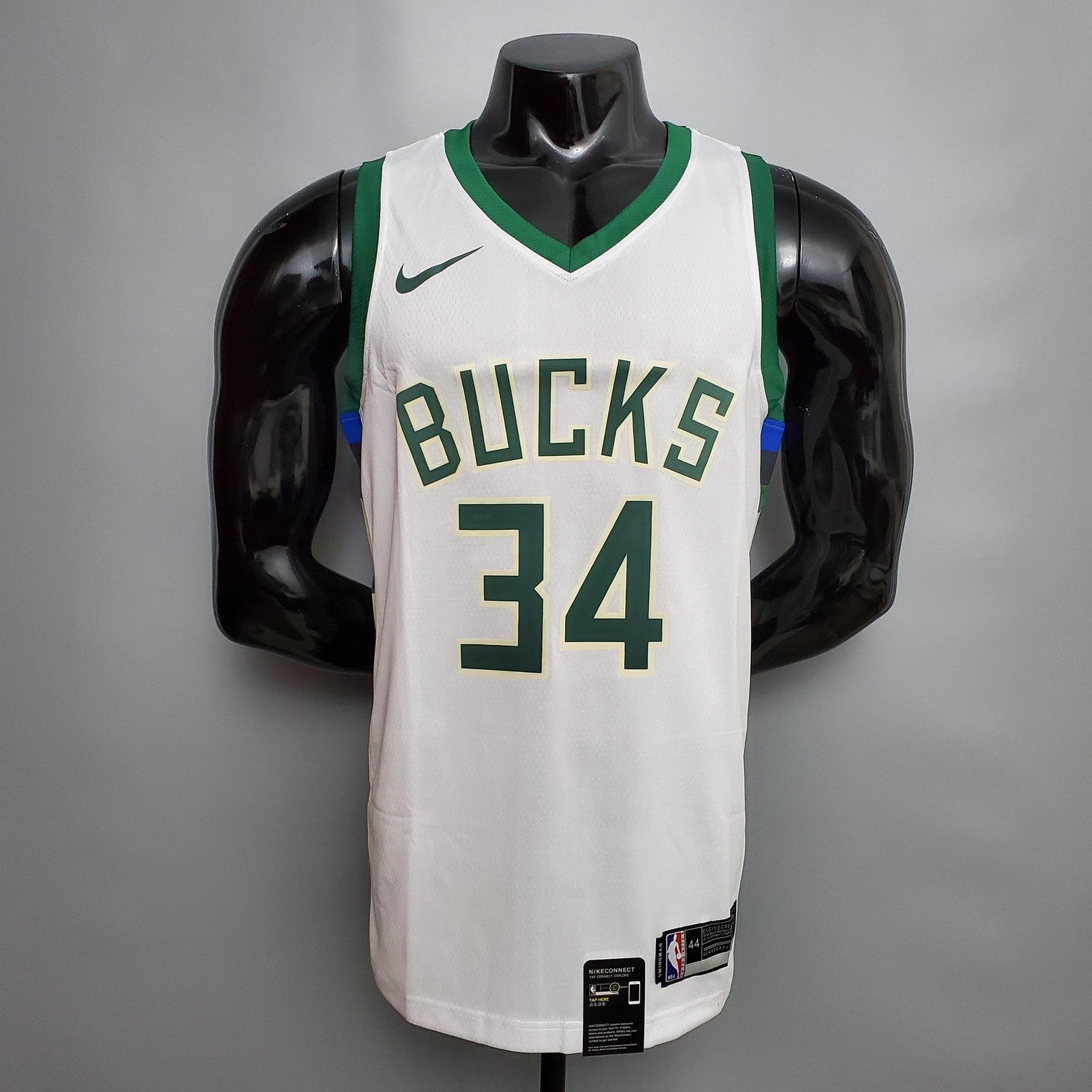 Antetokounmpo#34 Bucks White Nba Jersey Nike Connect Recognition