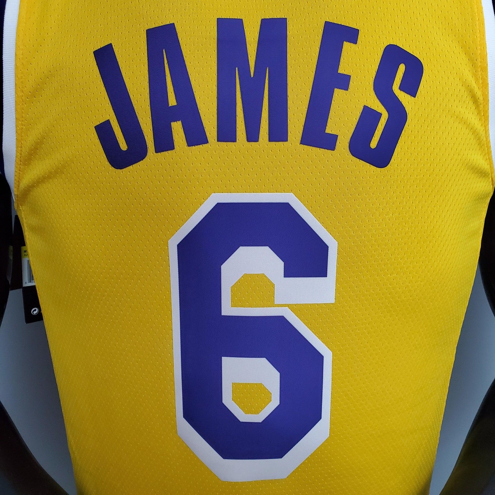 James #6 Lakers Round Neck Yellow Nba Jersey Nike Connect Recognition