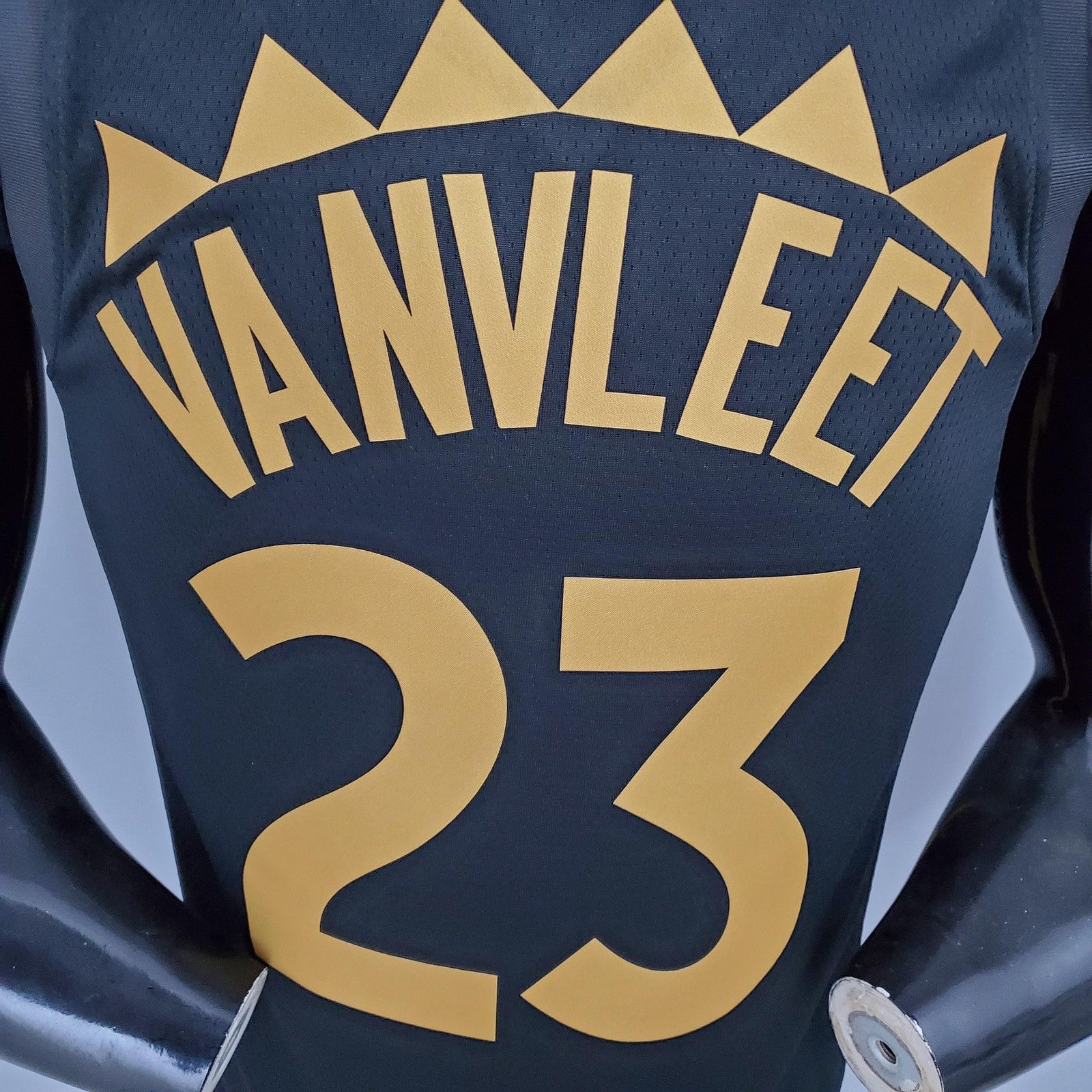 2021 Season Vanvleet#23 Raptors Black Gold Nba Jersey