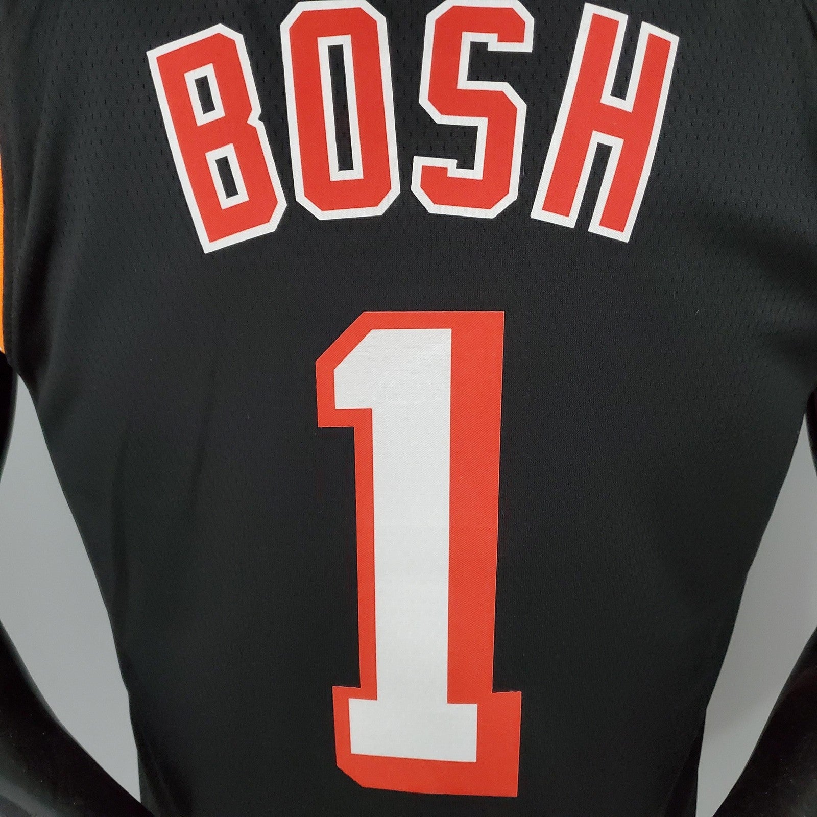 2018 Bosh#1 Heat Retro Night Black Nba Jersey