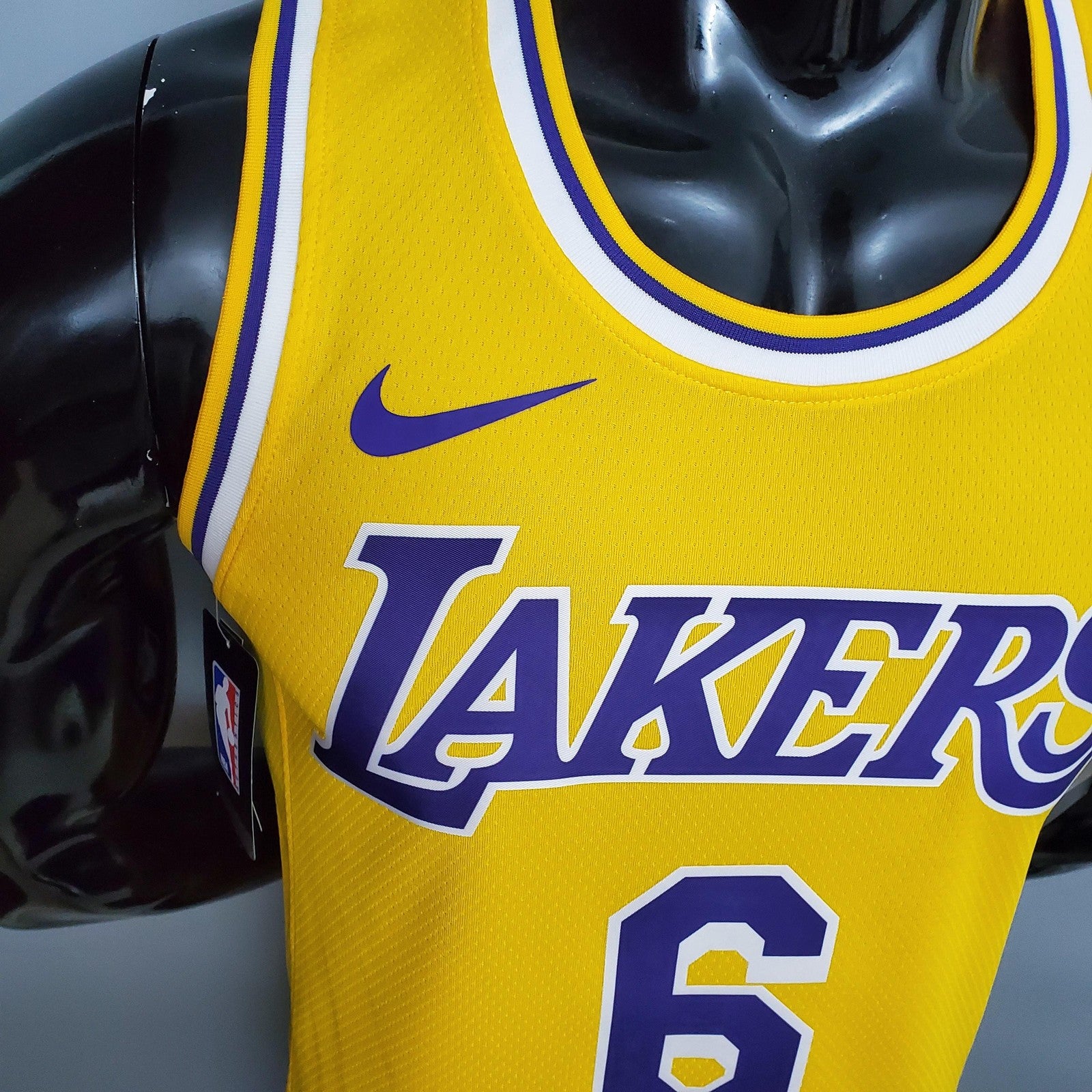 James #6 Lakers Round Neck Yellow Nba Jersey Nike Connect Recognition
