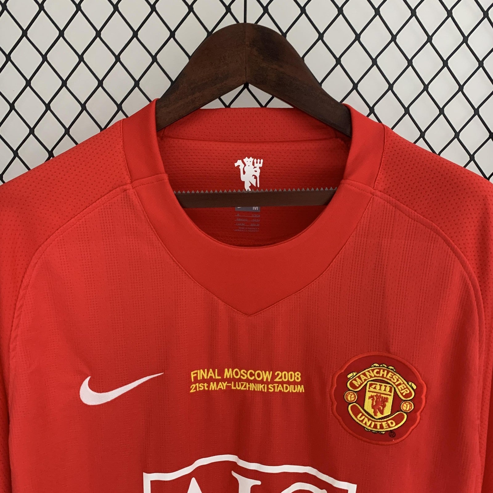 Retro Long Sleeve M U Champions League Version Home