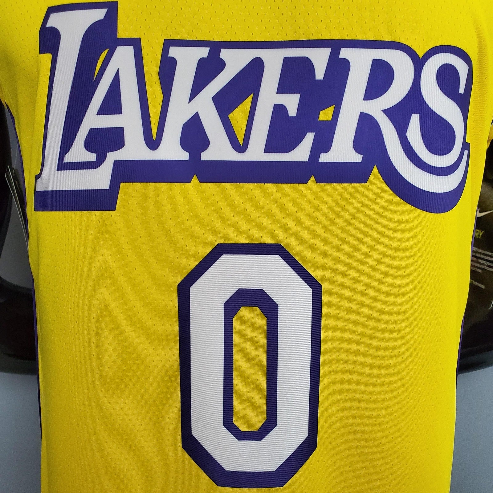 Kuzma #0 Los Angeles Lake V Neck City Edition Yellow Nba Jersey Nike Connect Recognition