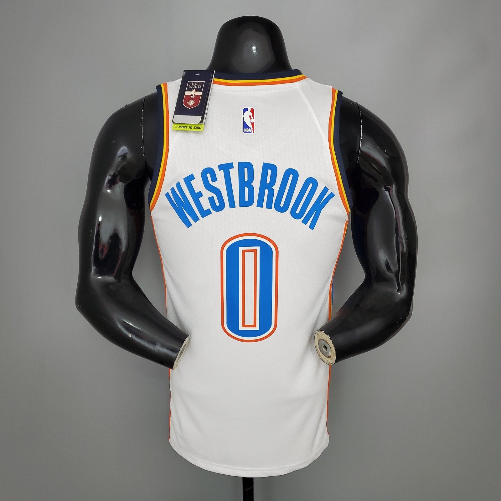 Westbrook#0 Thunder White Nba Jersey