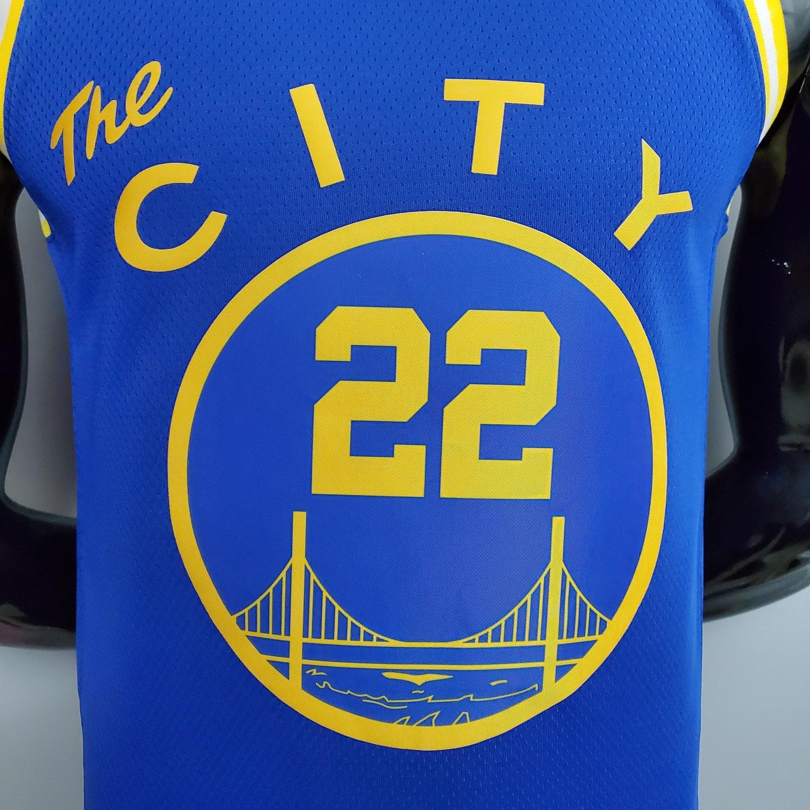 Tram Version Wiggins#22 Golden State Warriors Blue Nba Jersey