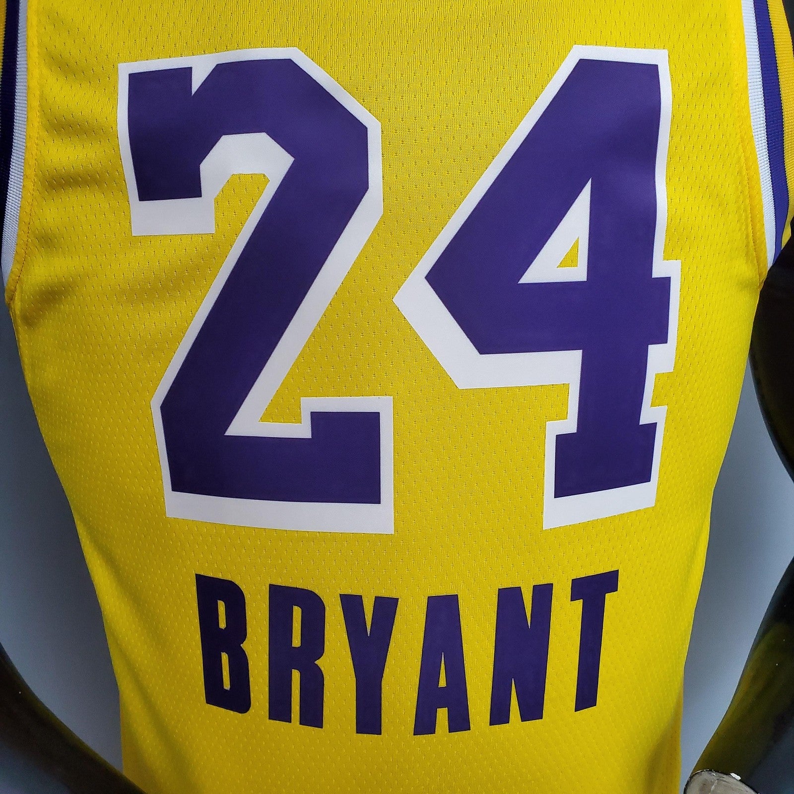 New Bryant #24 Lakers Commemorative Edition Round Neck Yellow Nba Jersey