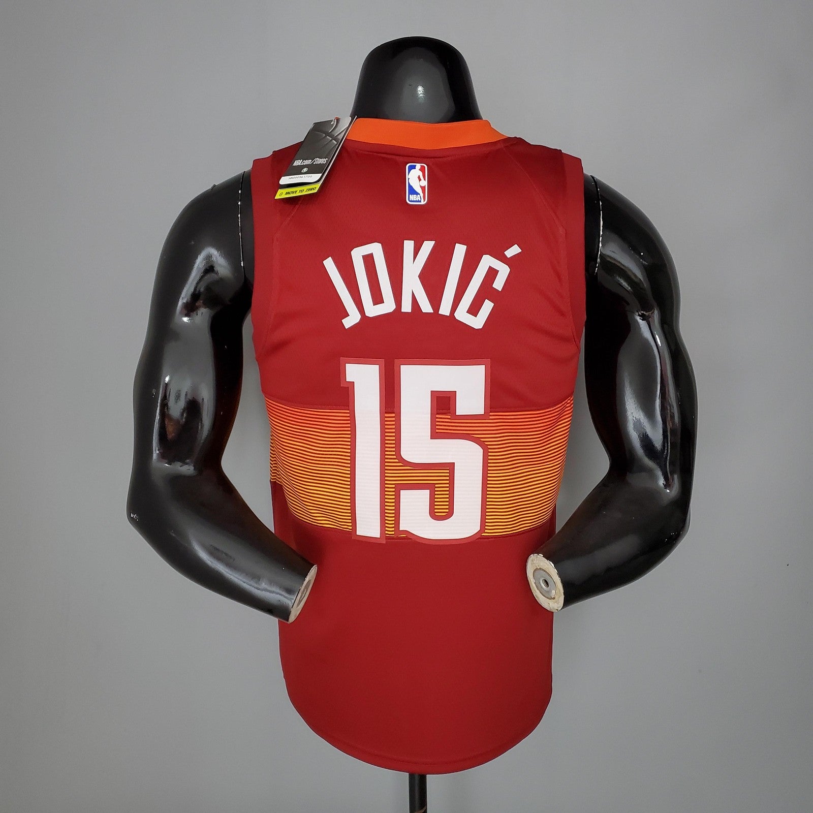 2021 Jokic#15 Nuggets City Edition Red Nba Jersey