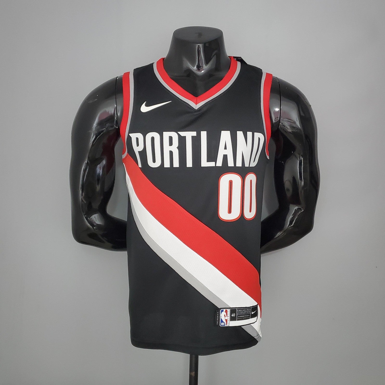 2021 Anthony#00 Trail Blazers Home Black Nba Jersey
