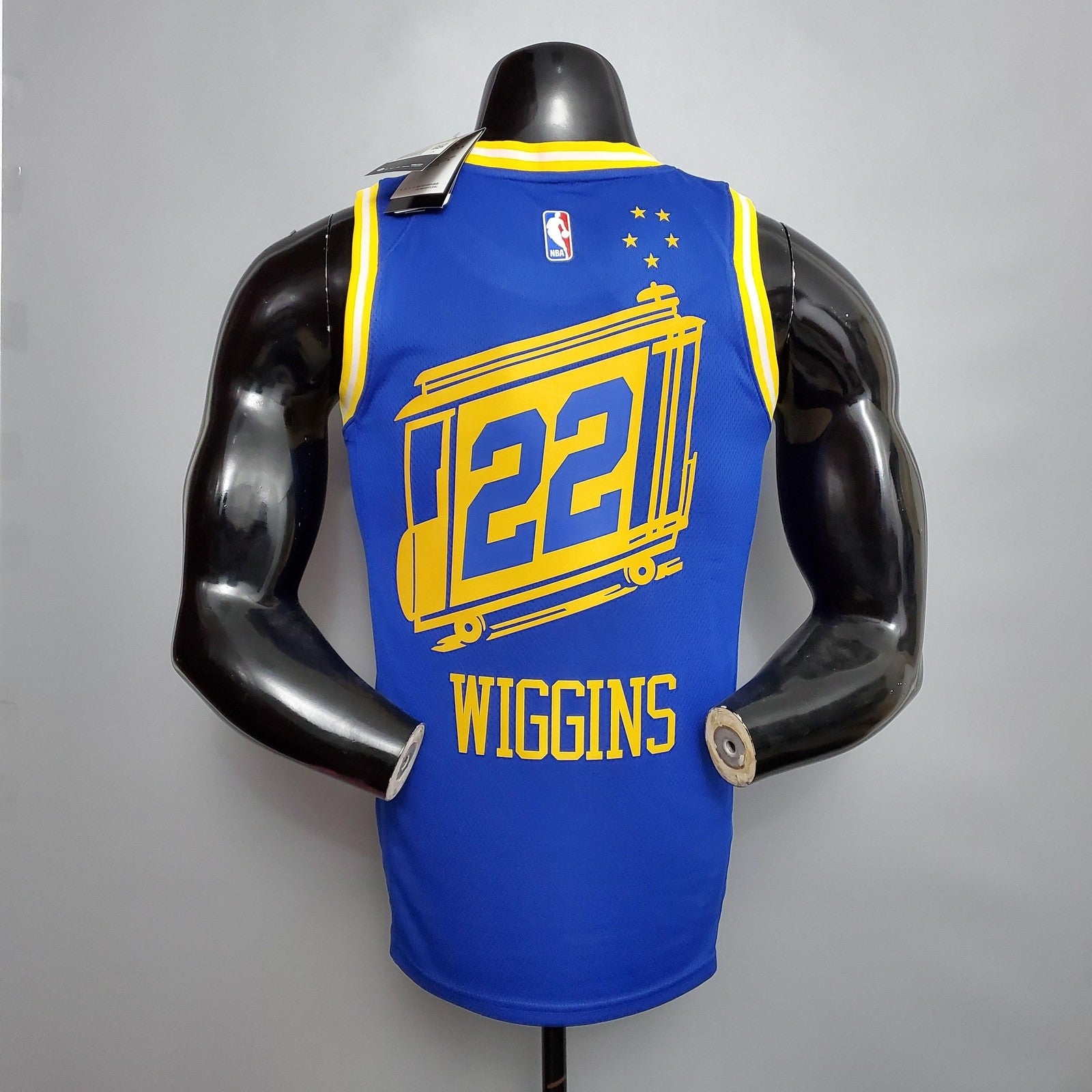 Tram Version Wiggins#22 Golden State Warriors Blue Nba Jersey