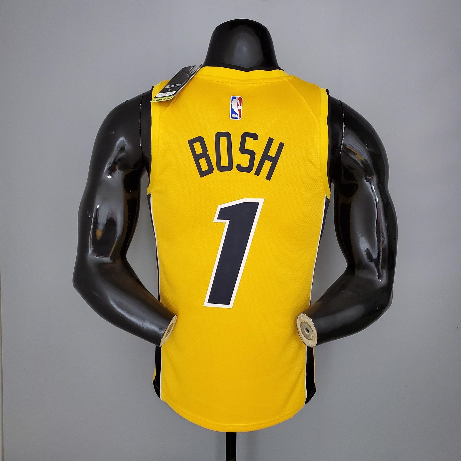 2021 Bosh#1 Heat Bonus Edition Yellow Nba Jersey