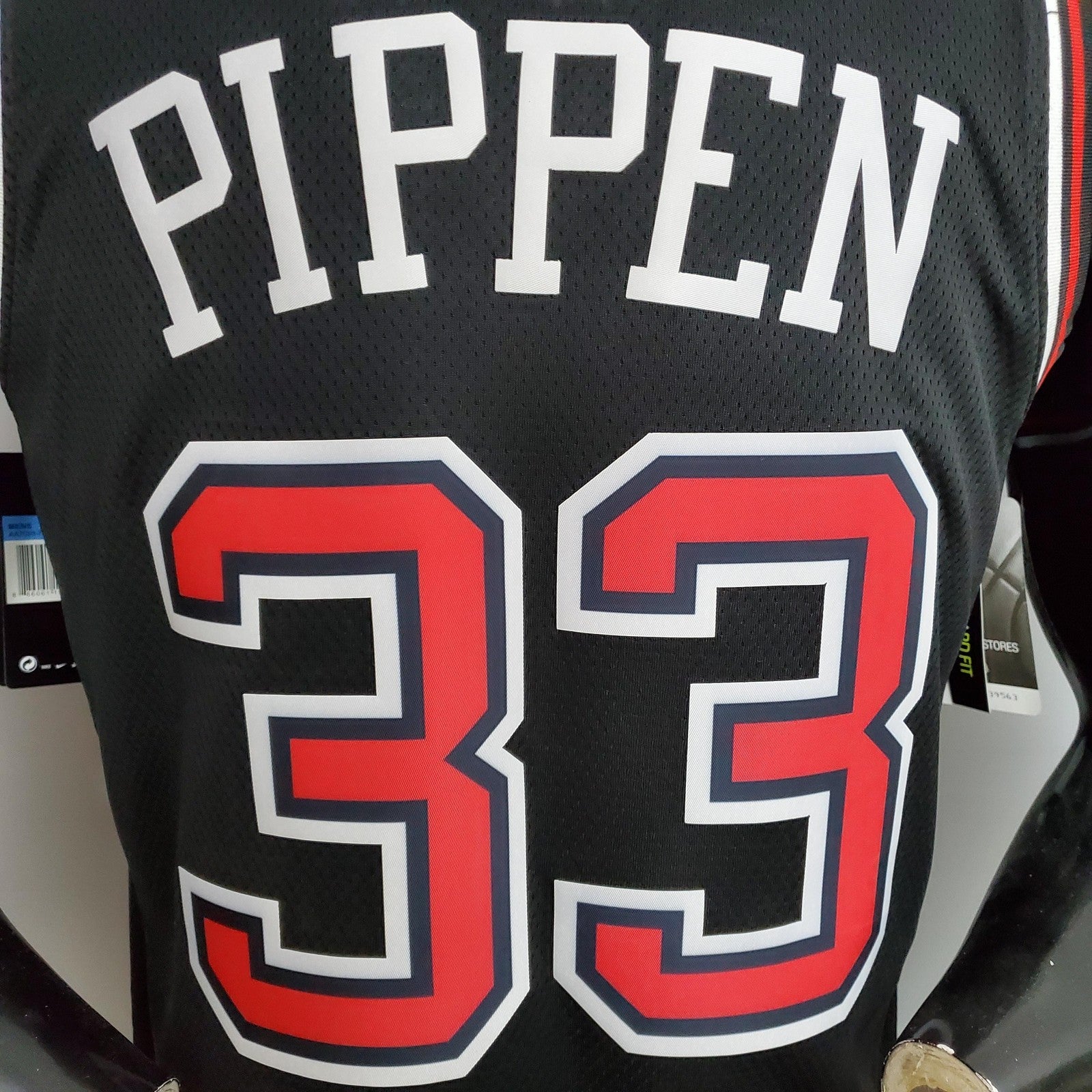 Pippen#33 Chicago Bulls Black Nba Jersey Nike Connect Recognition