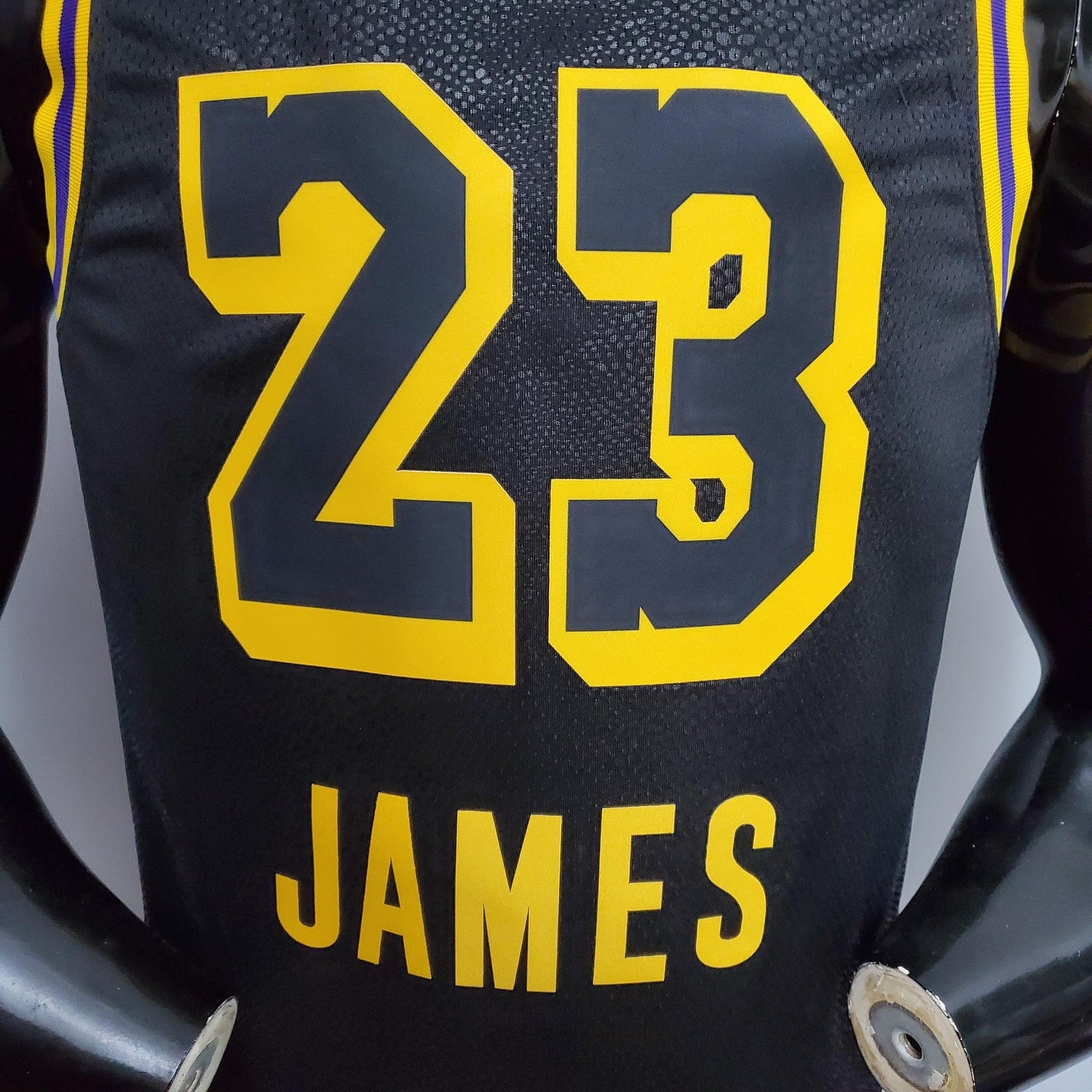 New James #23 Los Angeles Lakers Black Nba Jersey Nike Connect Recognition