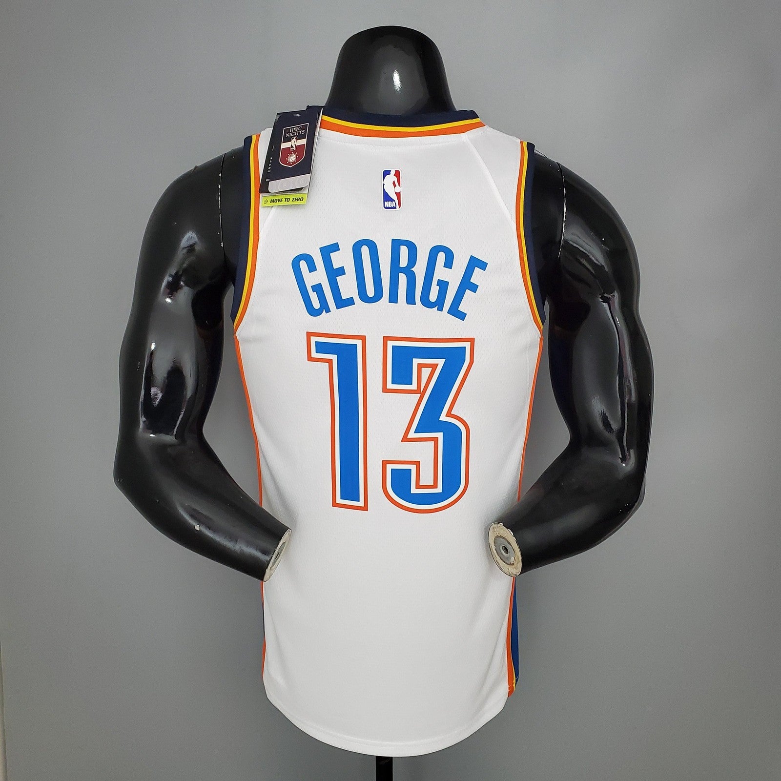 George#13 Thunder White Nba Jersey