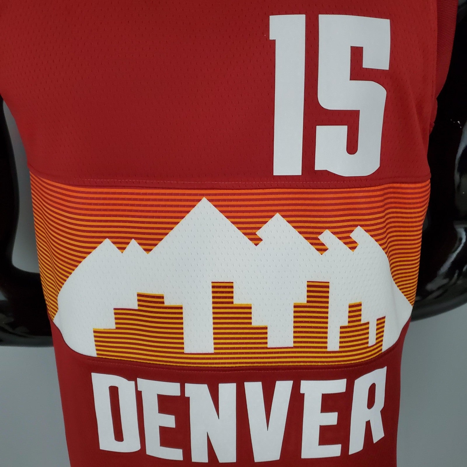 2021 Jokic#15 Nuggets City Edition Red Nba Jersey