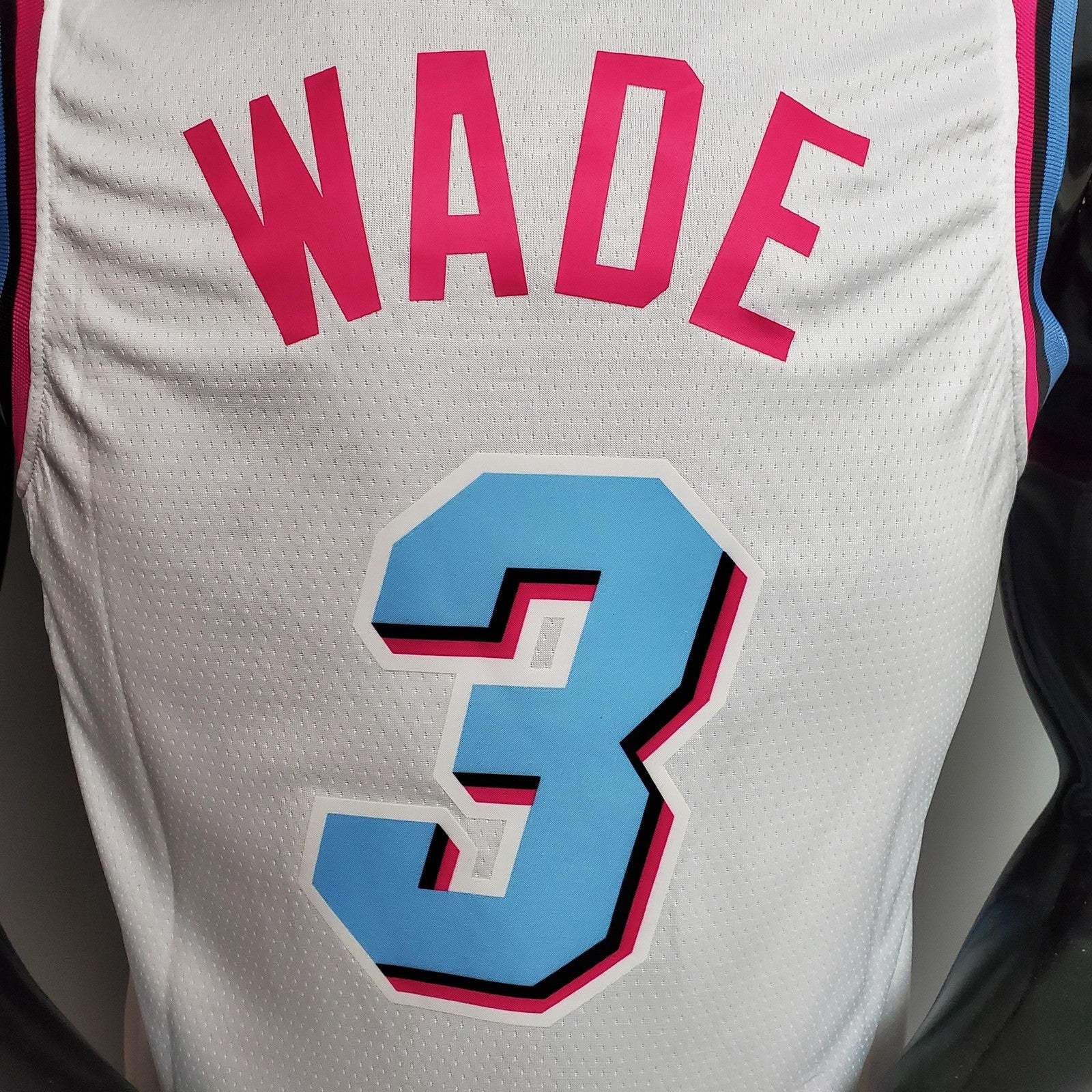 Wade #3 Miami Heat V Neck White Nba Jersey Nike Connect Recognition