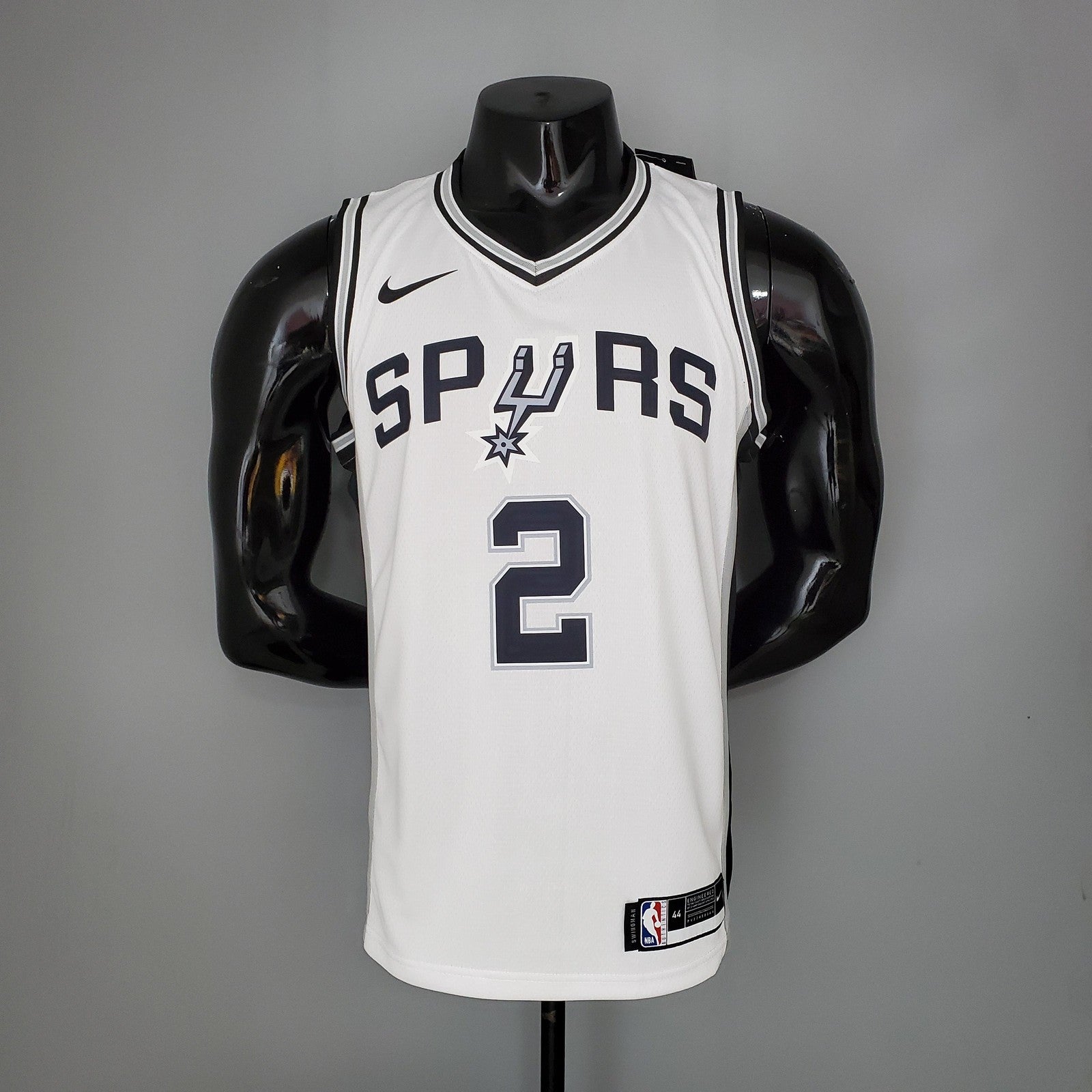 Leonard#2 Spurs White Nba Jersey