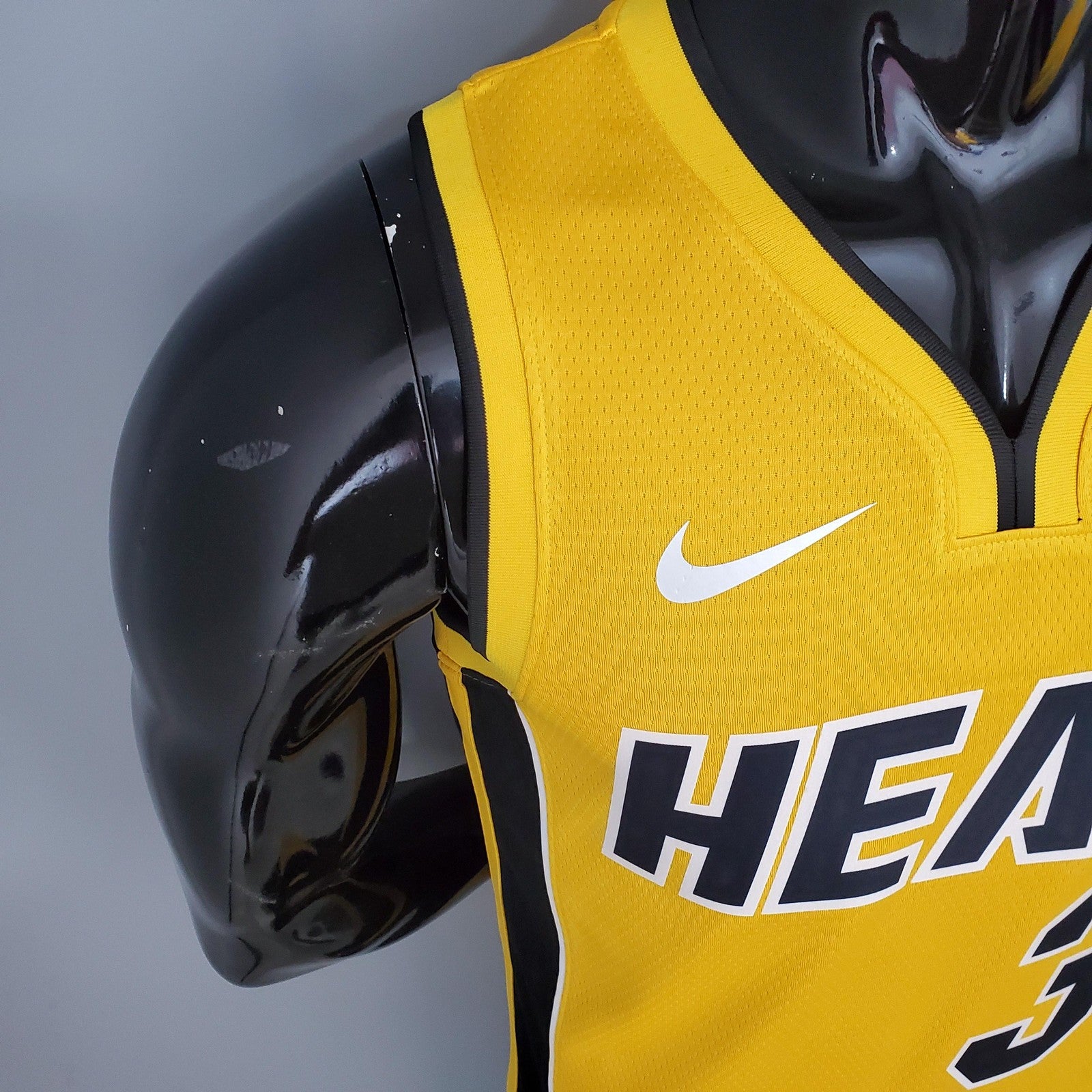 2021 Wade#3 Heat Bonus Edition Yellow Nba Jersey