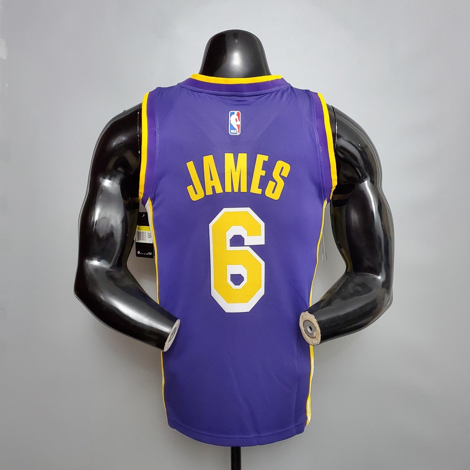 James #6 Lakers Purple Nba Jersey Nike Connect Recognition