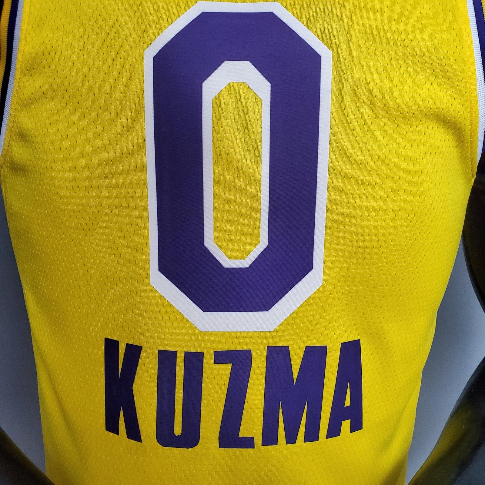 New Kuzma #0 Lakers Commemorative Edition Round Neck Yellow Nba Jersey