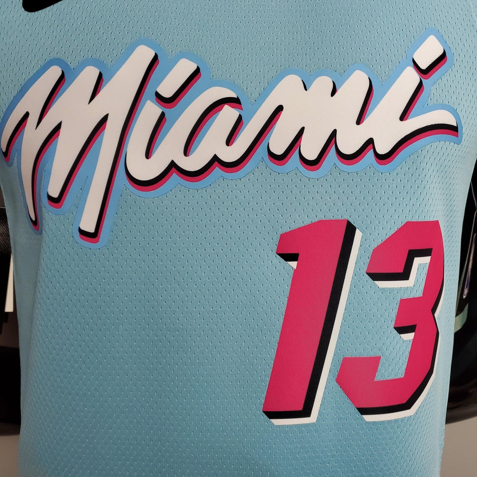 Adebayo#13 Miami Heat V Neck Blue Nba Jersey Nike Connect Recognition