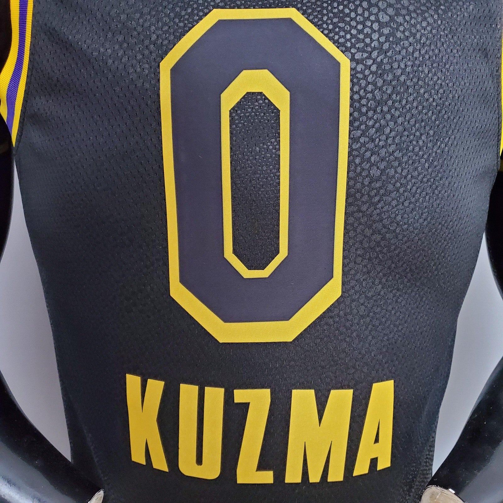 New Kuzma #0 Los Angeles Lakers Black Nba Jersey Nike Connect Recognition