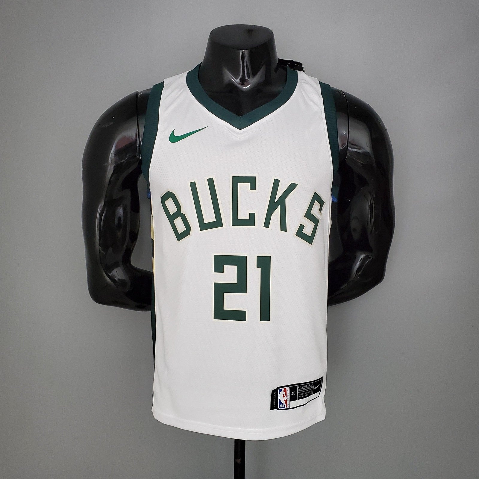 2021 Holidoay#21 Bucks Home White Nba Jersey