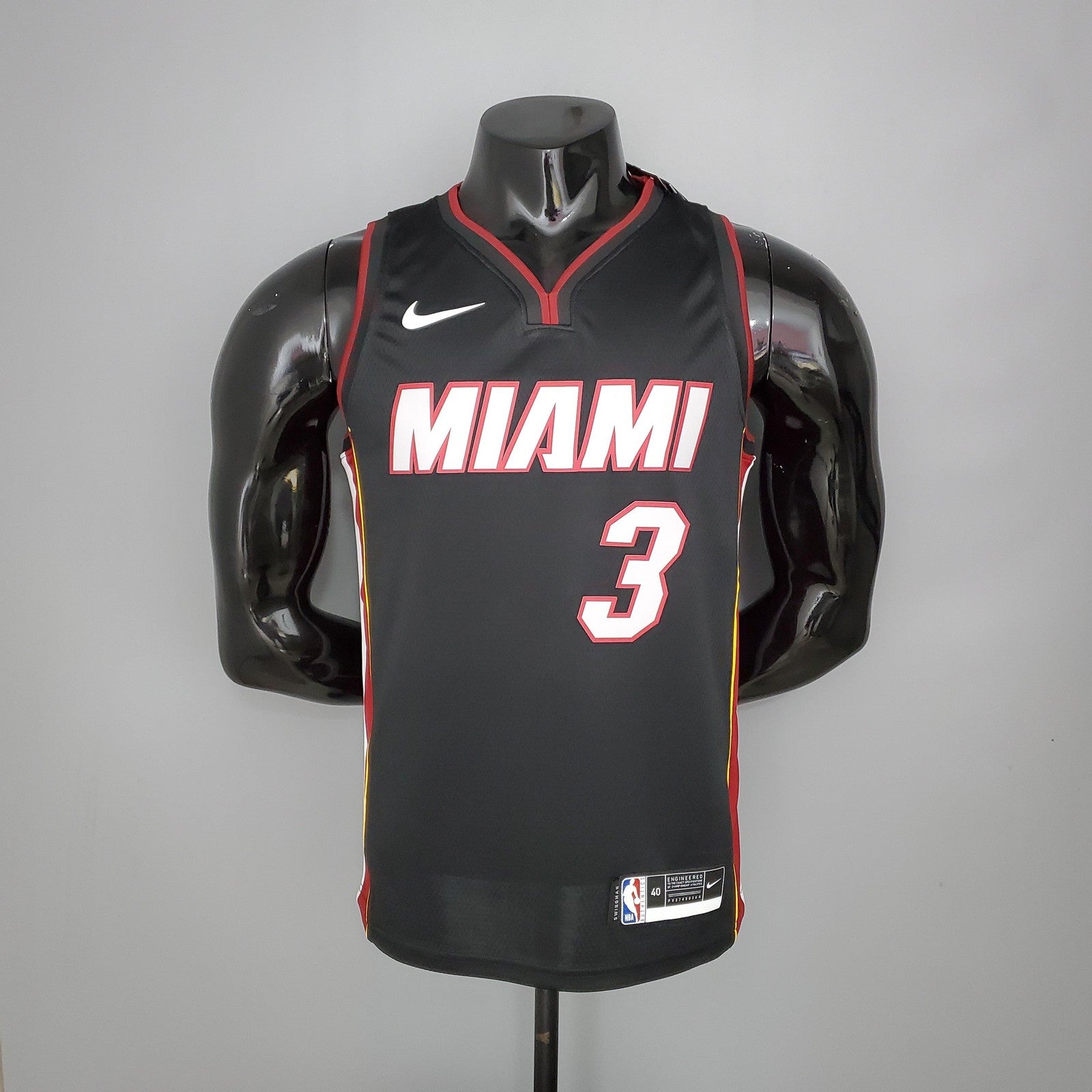 Miami Heat Wade#3 Black Nba Jersey
