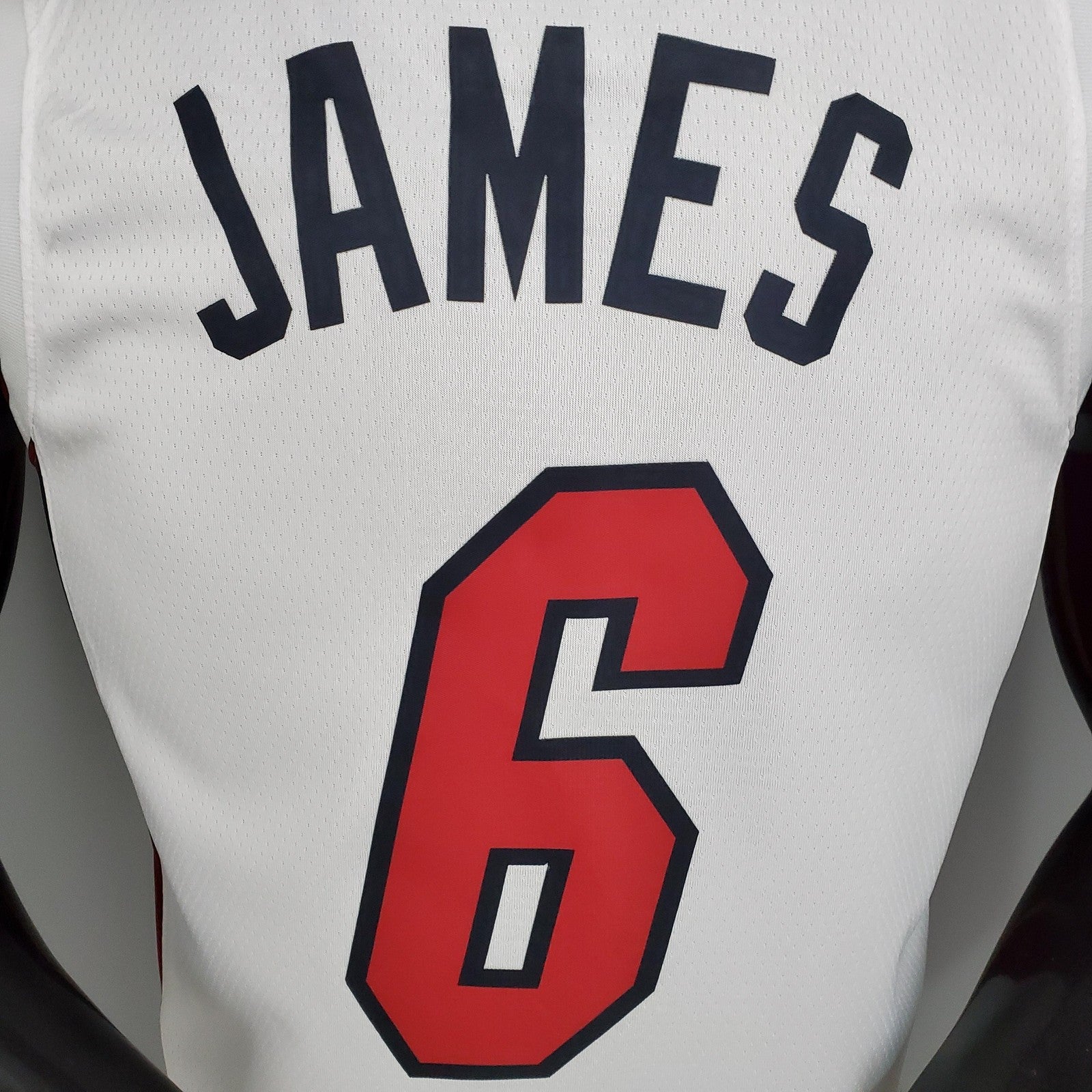 Miami Heat James#6 White Nba Jersey