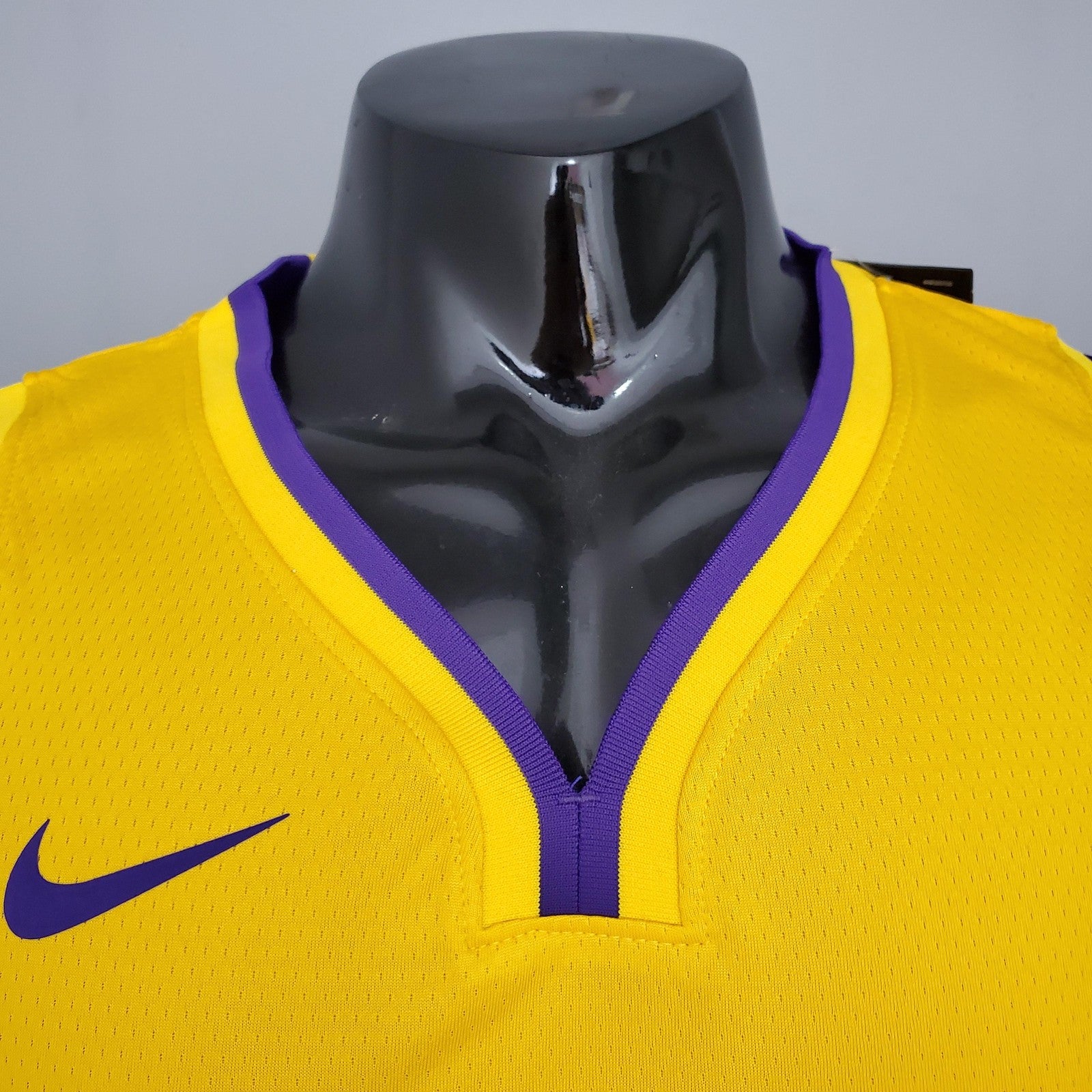 Anthony#7 Los Angeles Lakers V Neck City Edition Yellow Nba Jersey