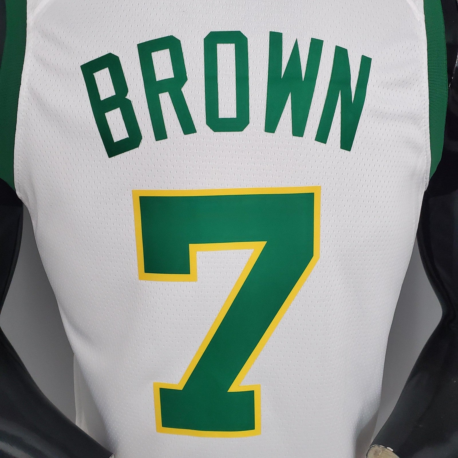 Brown#7 Celtics White Platinum Limited Nba Jersey