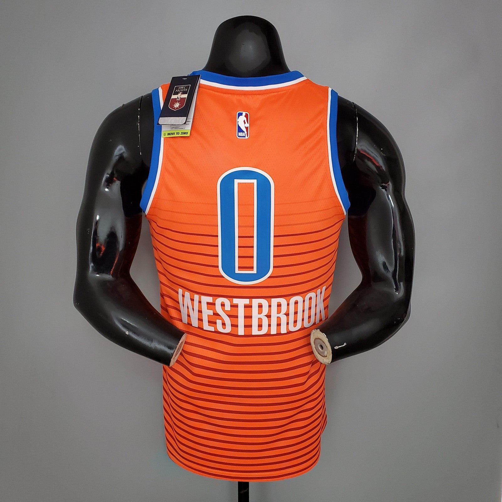 Westbrook#0 Thunder Jordan Orange Nba Jersey