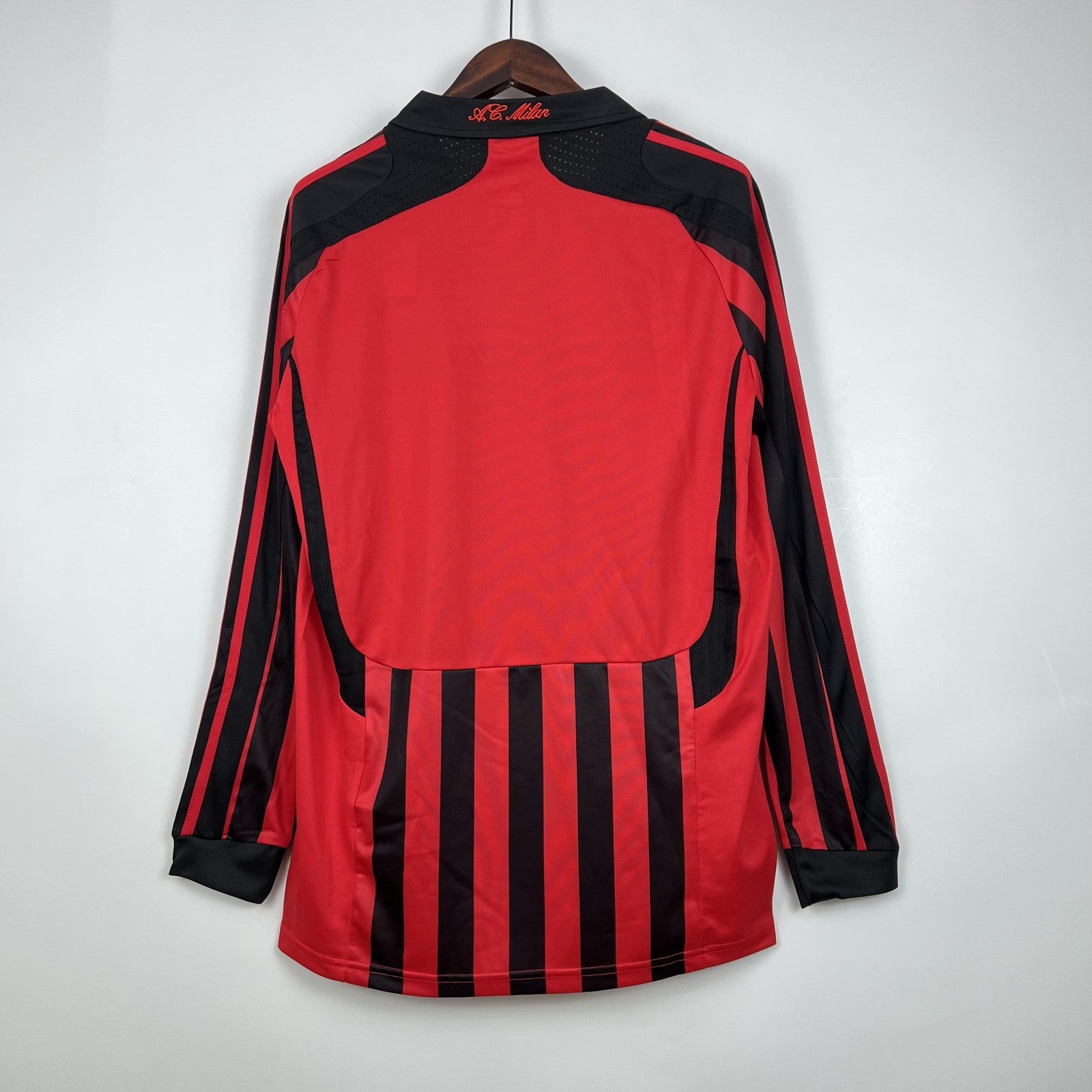 Retro Long Sleeve Ac Milan 07 08 Home