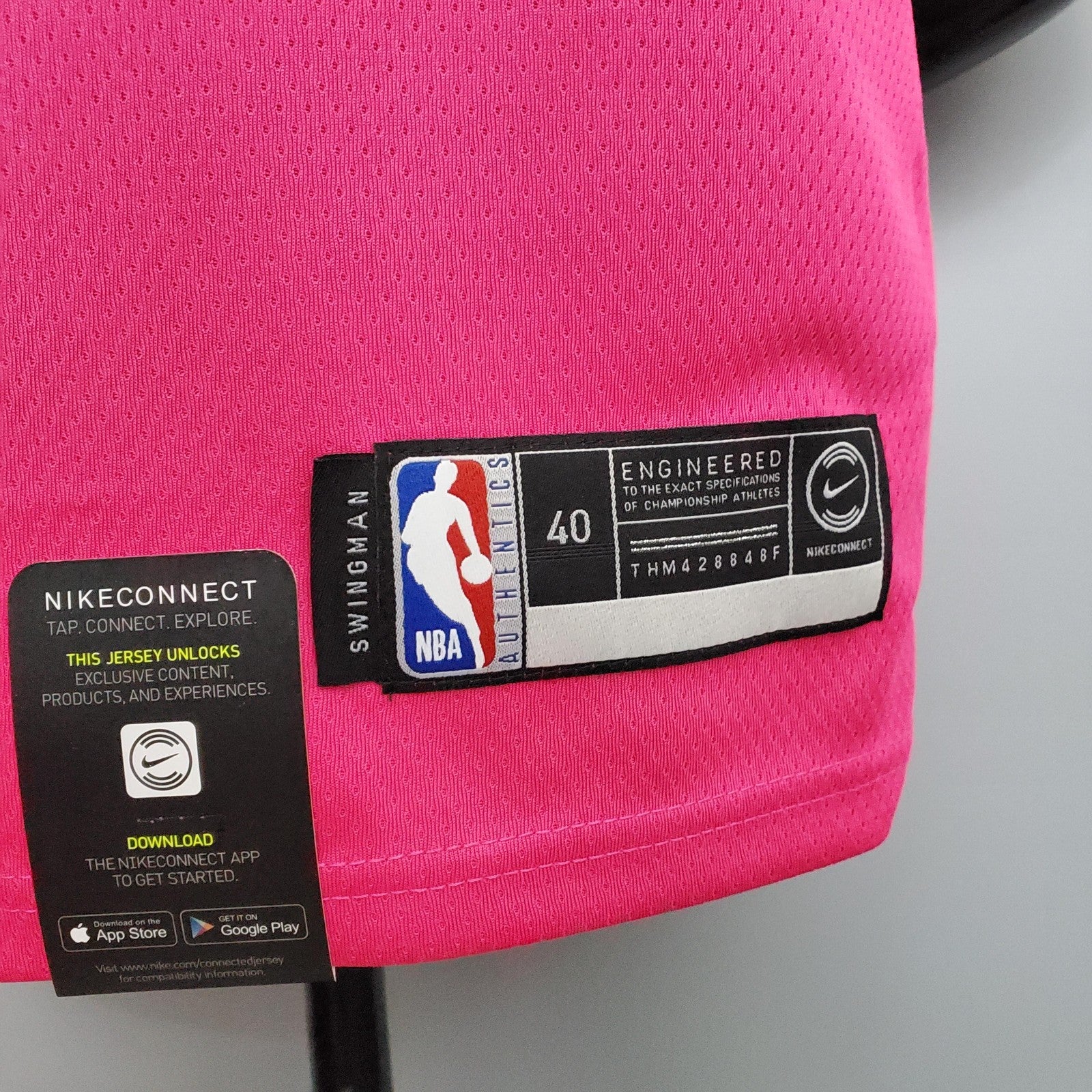 Adebayo#13 Miami Heat V Neck Pink Nba Jersey Nike Connect Recognition